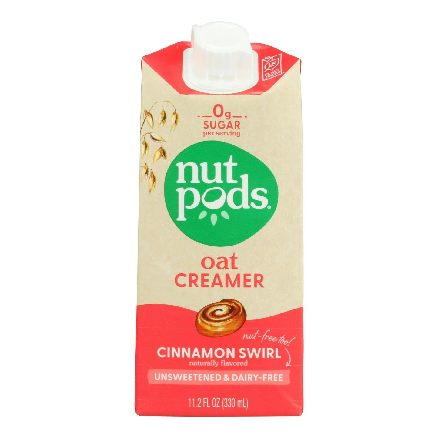 Nutpods - Oat Unsweetened Creamer Cinnamon Swirl 11.2 fl. oz (Pack of 12)