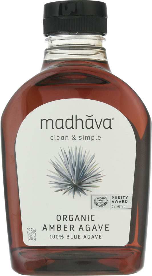 Madhava Agave Nectar Amber Organic 23.5 Oz Pack of 6