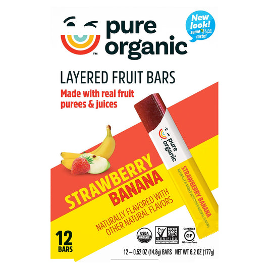 Pure Organic Bar Strawberry Banana 6.2 oz (Pack Of 9)