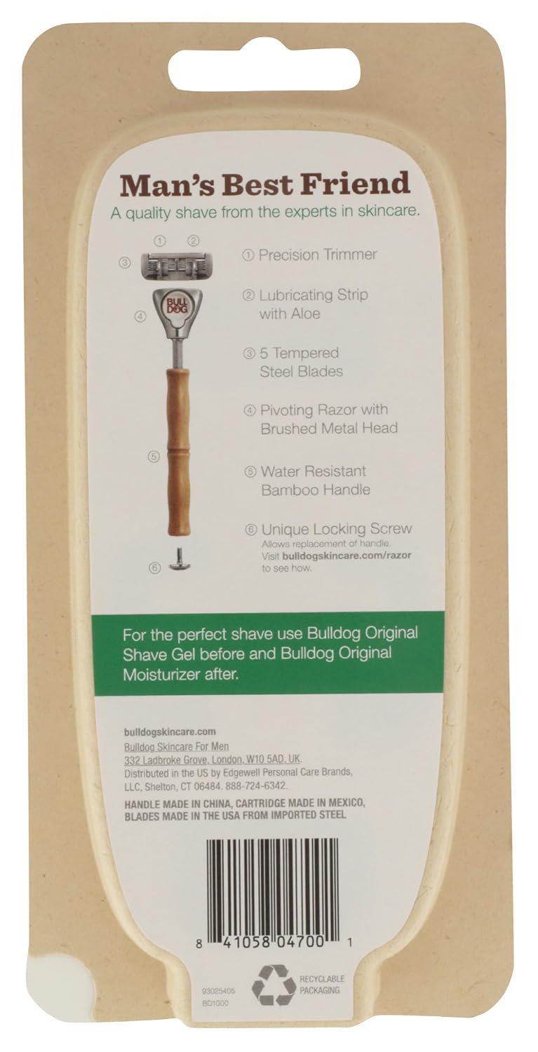 BULLDOG (Pack Of 6) Bulldog Razor Bamboo 2 Cartridge 1 Each