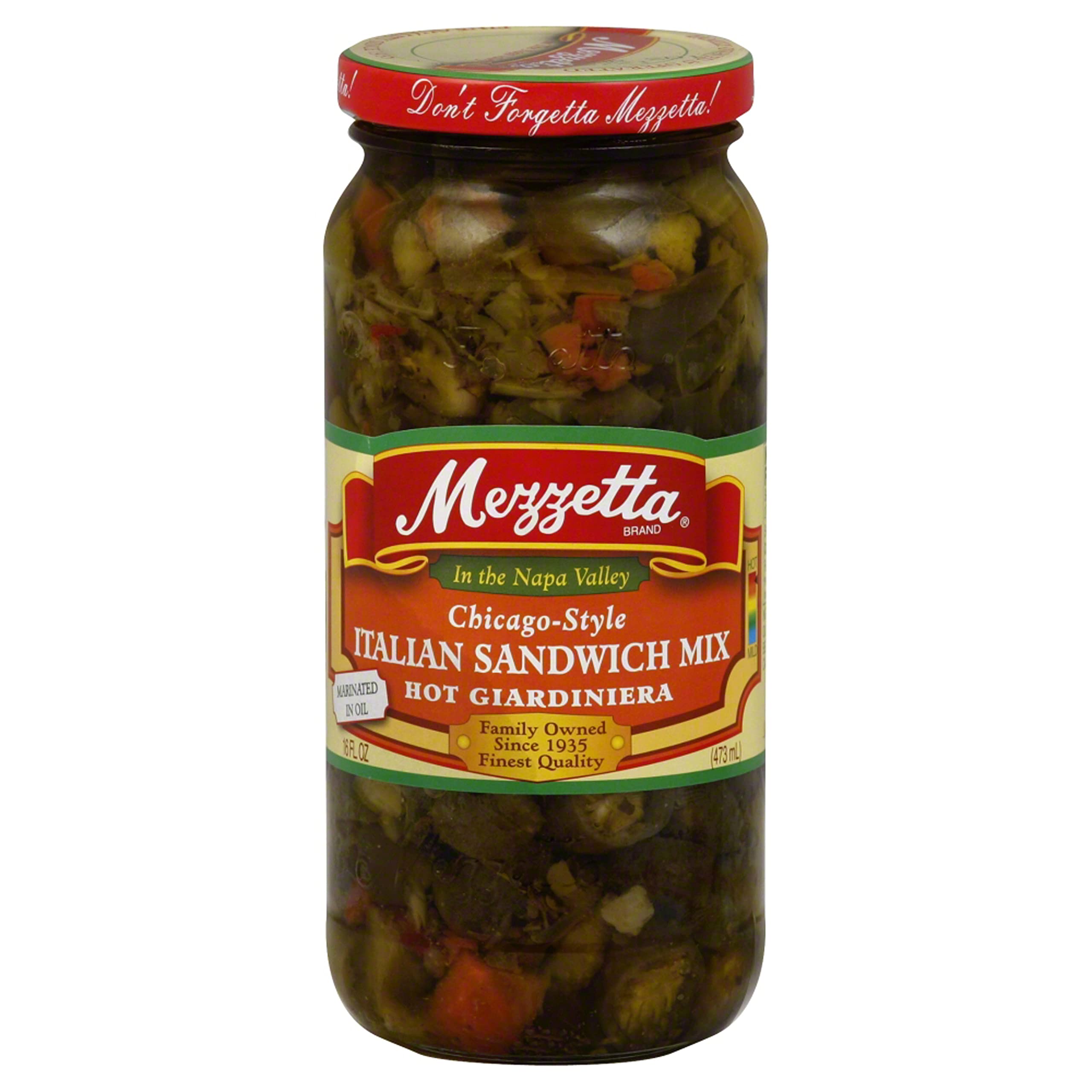Chocolove Mezzetta Giardiniera Chicago Hot Pickled & Marinated