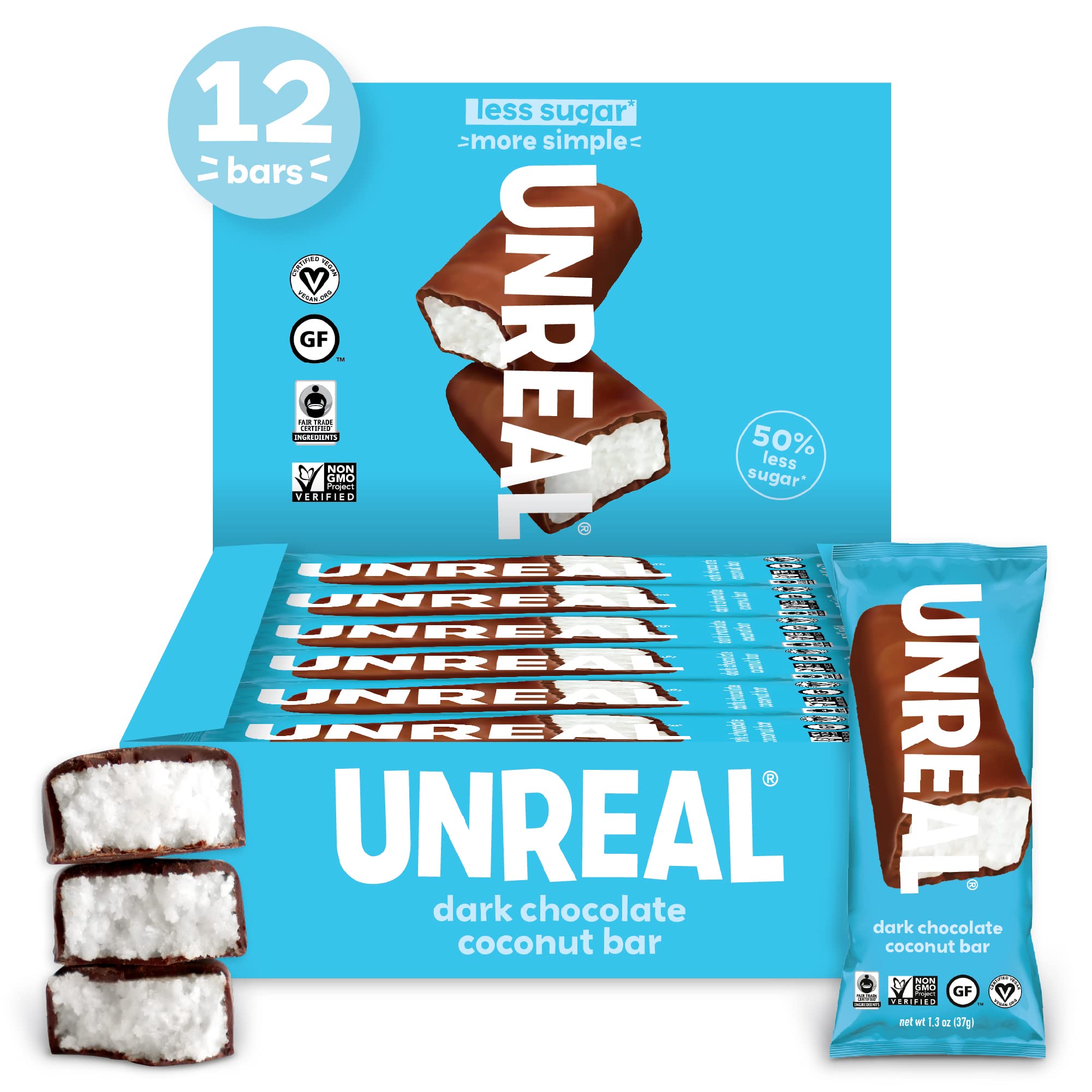 Unreal Chocolate Bar Dark Coconut