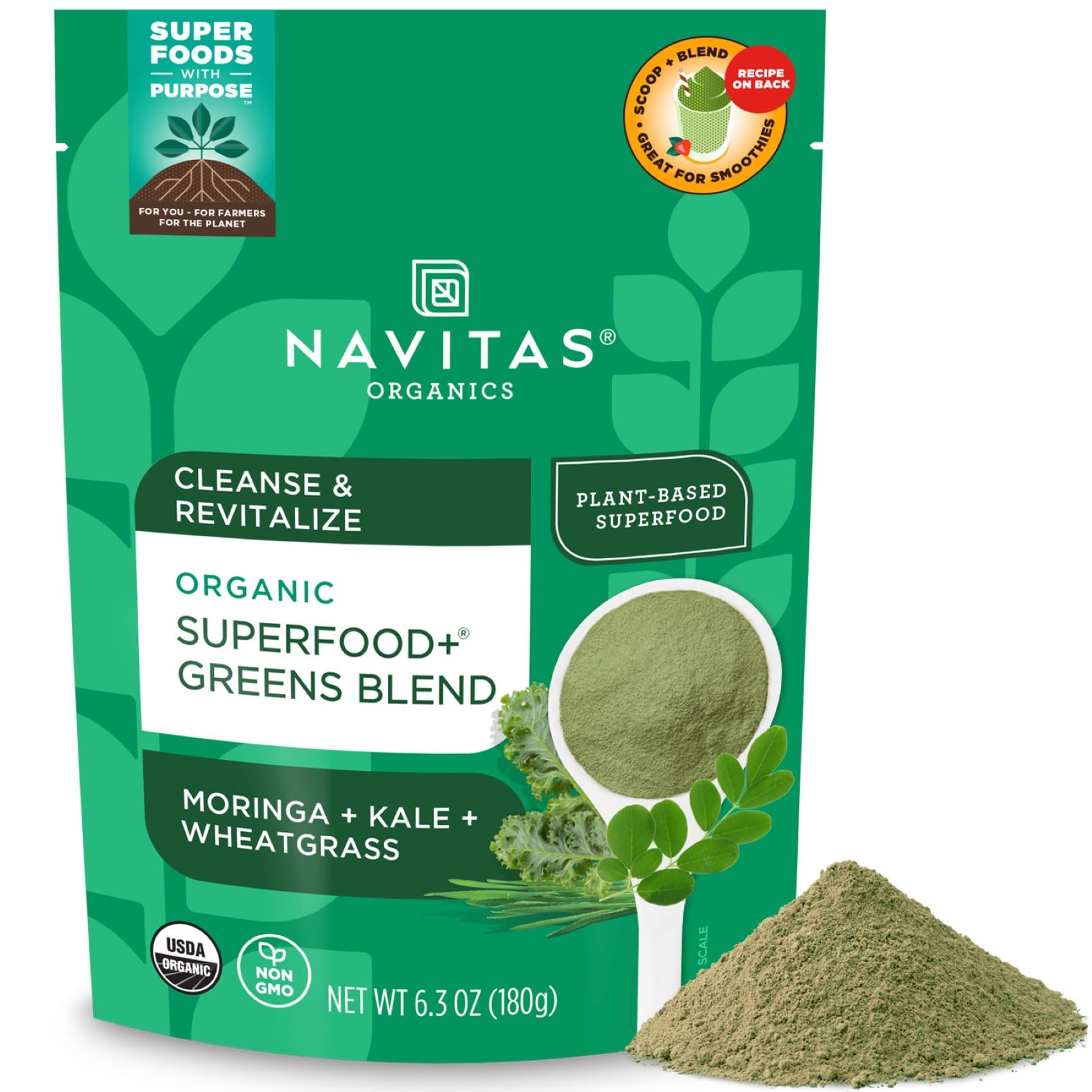 NAVITAS (Pack Of 4) Navitas Superfood Greens Blend 6.3 Oz