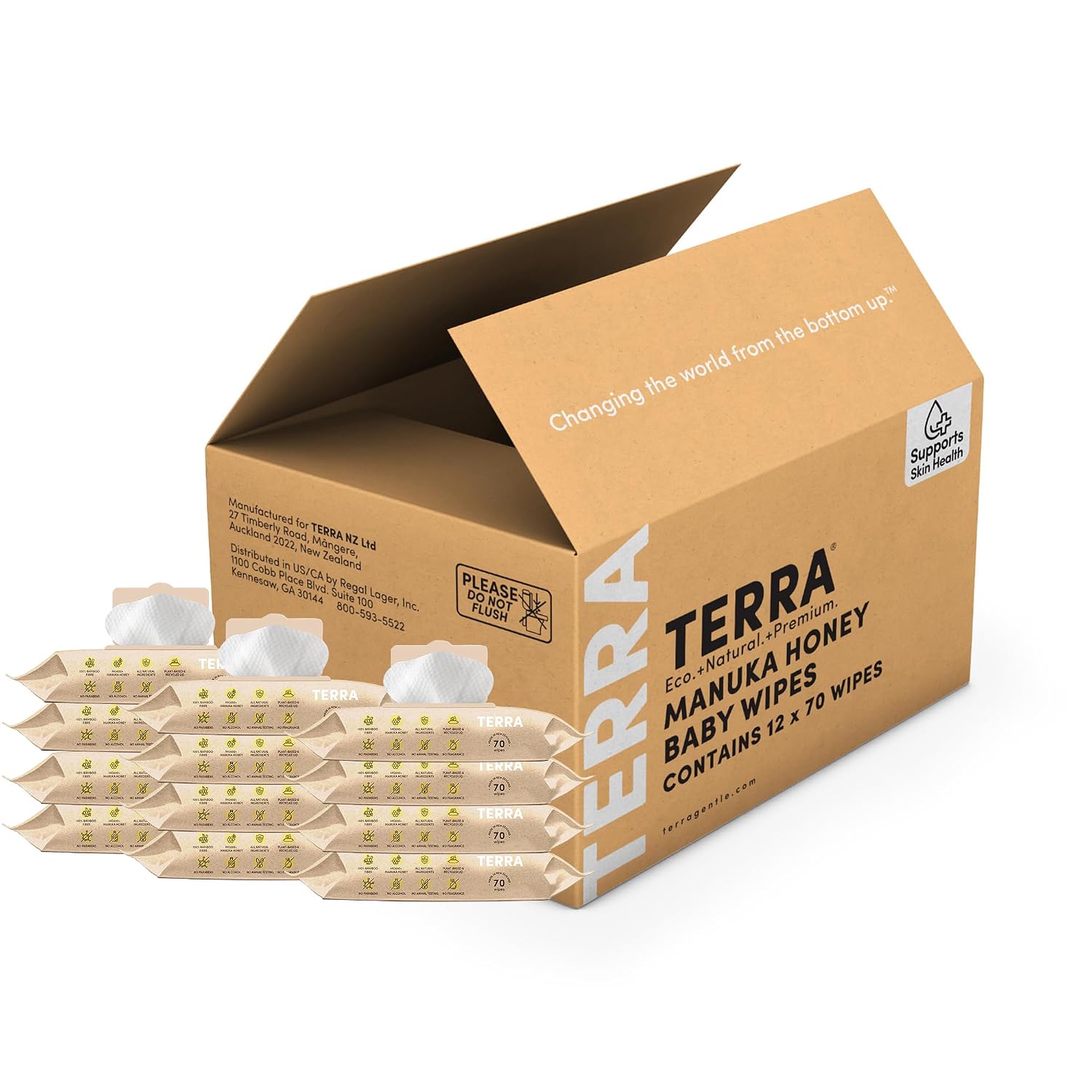 Terra Organics Baby Wipes Manuka Honey