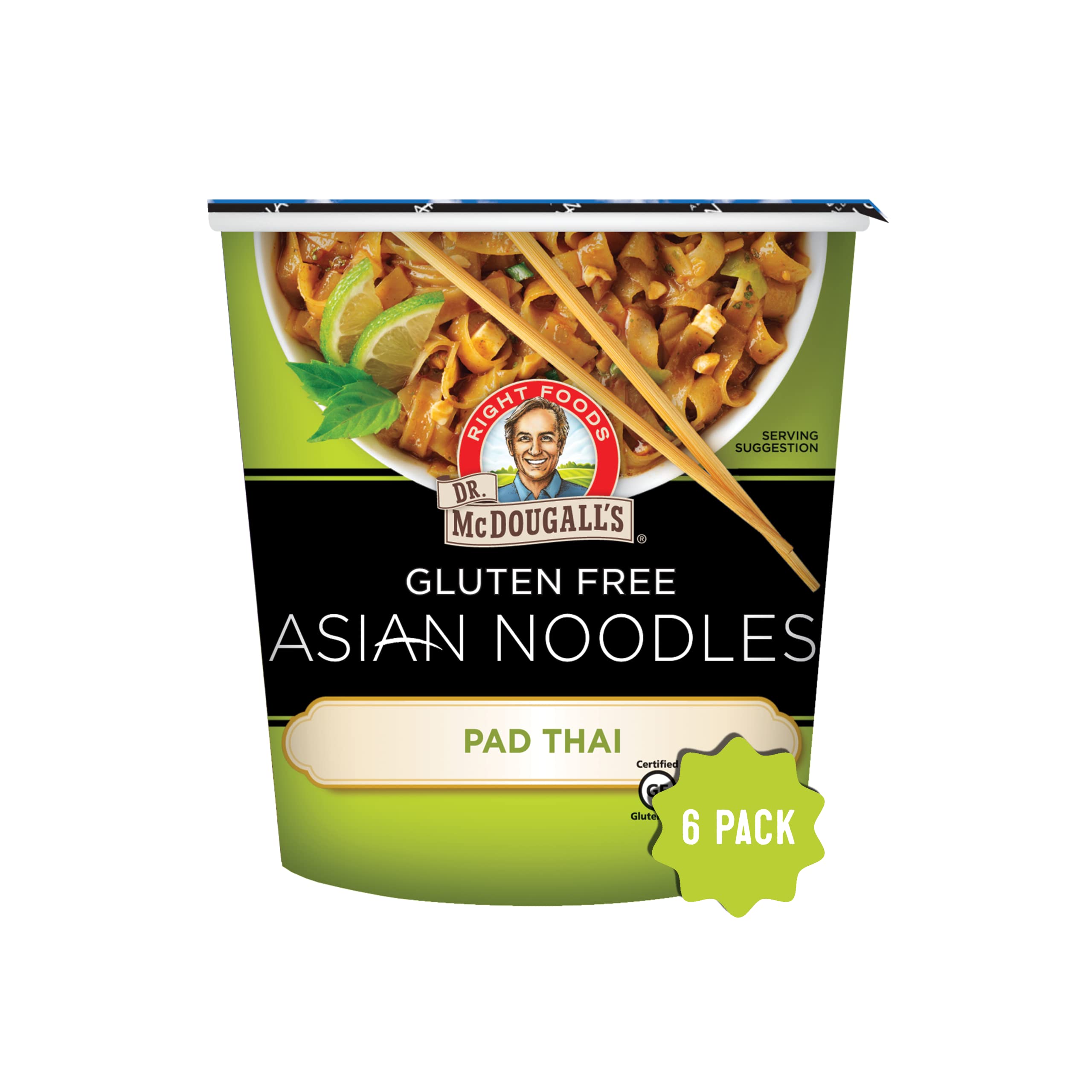 DR MCDOUGALLS (Pack of 24) Dr. McDougall's Right Foods Pad Thai Noodle Entree 2 Oz