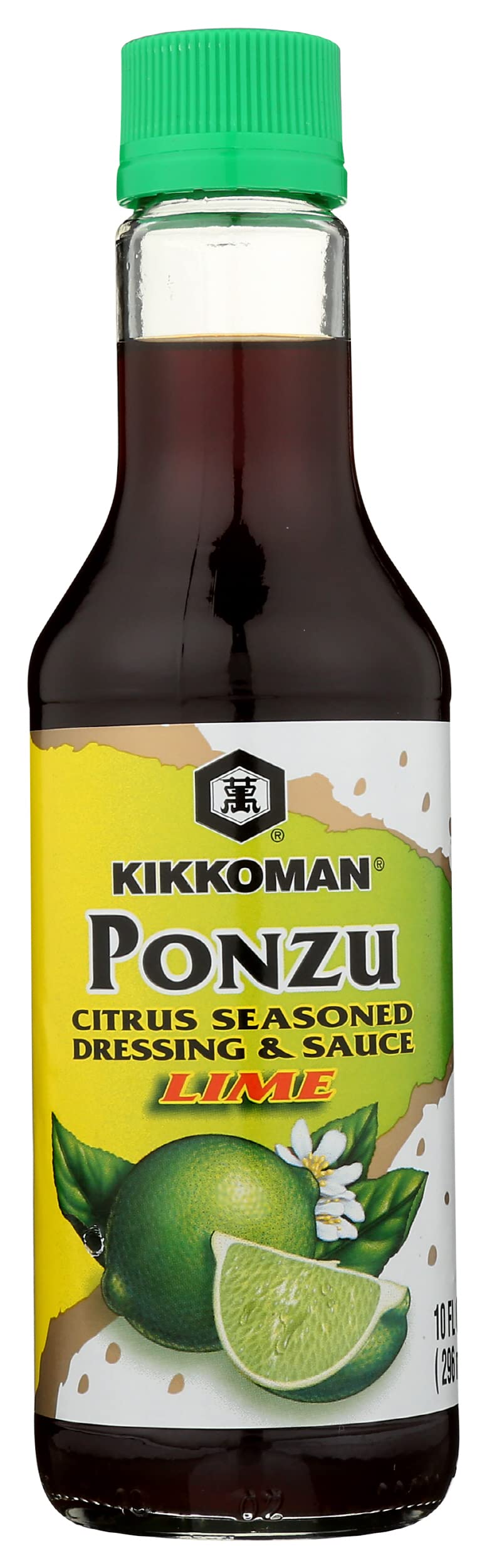 KIKKOMAN (Pack of 18) Kikkoman Sauce Ponzu Lime Natural Soy Sauce Condiment 10 Oz