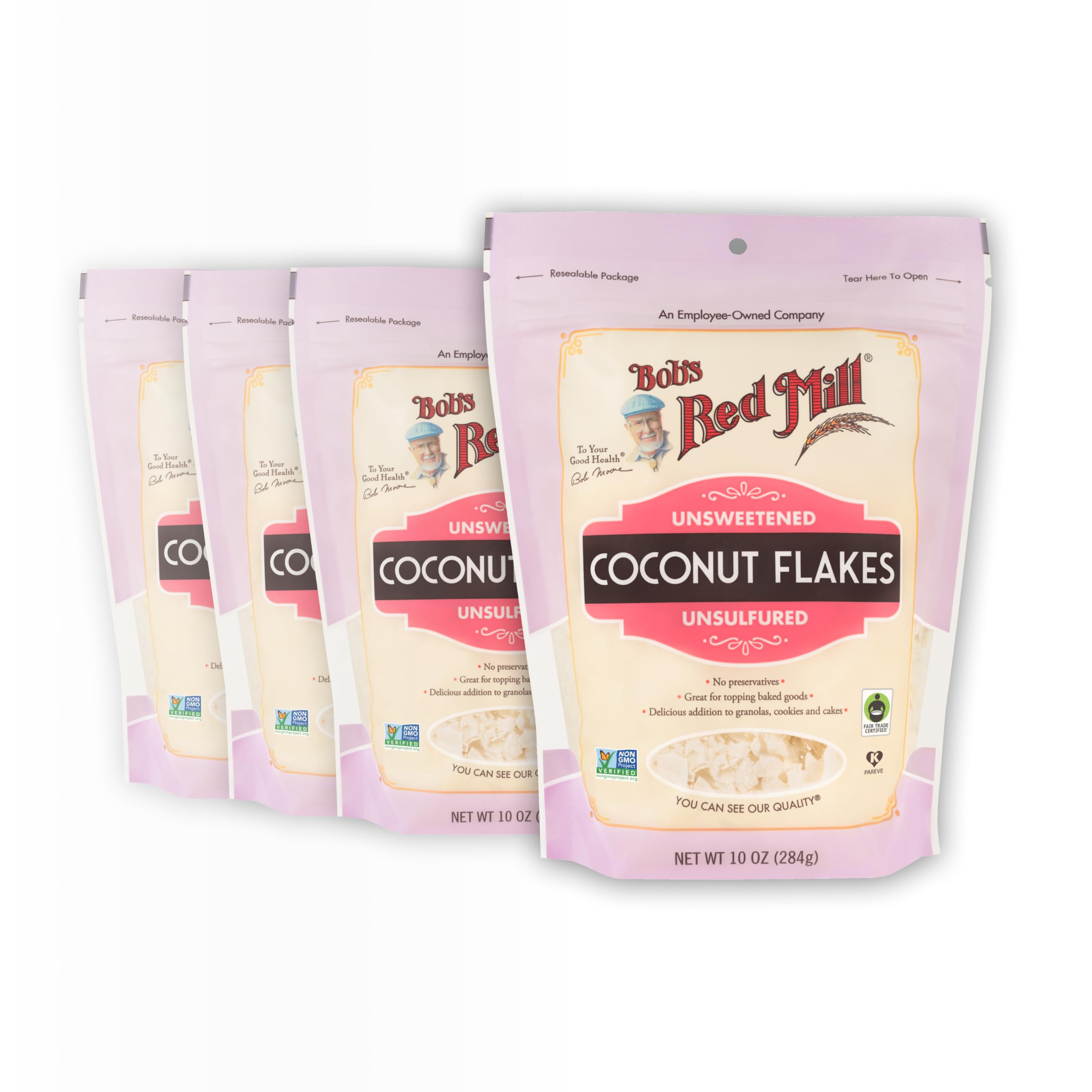 BOBS RED MILL (Pack of 12) Bob's Red Mill Coconut Flakes Coconut Shreds Flake 10 Oz
