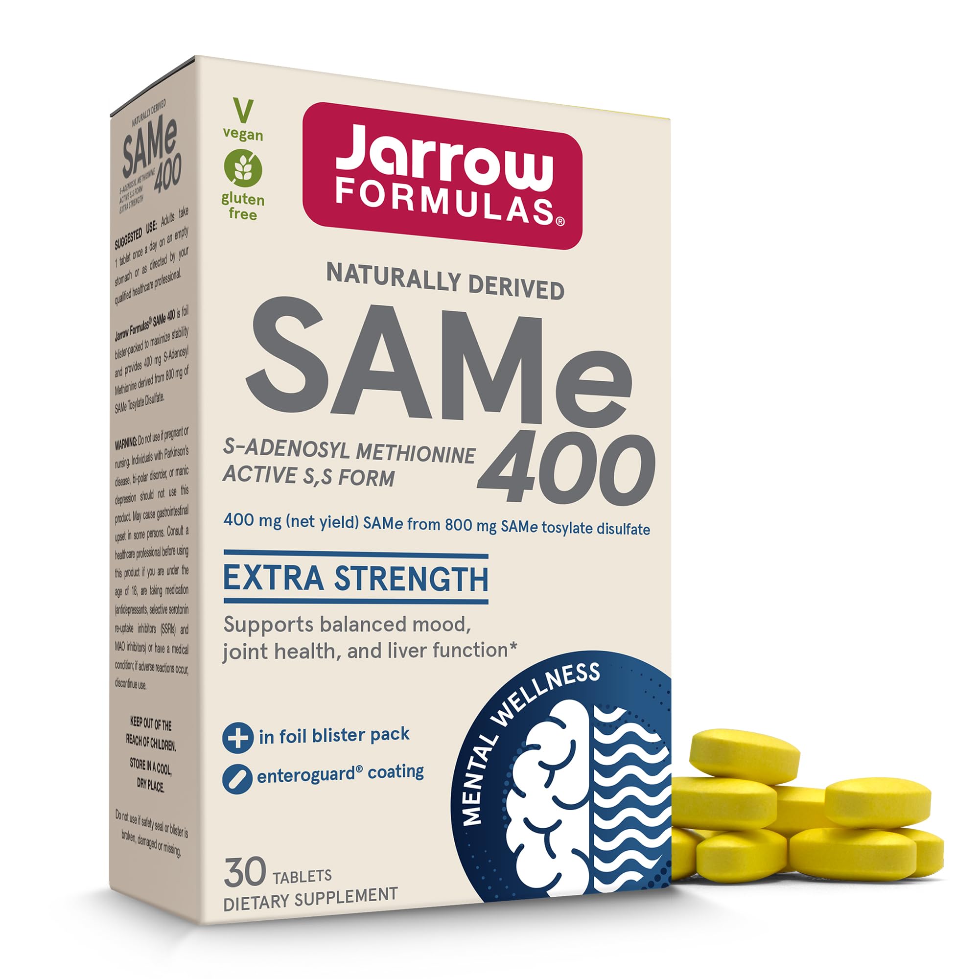 Jarrow Formulas Sam-E 400Mg