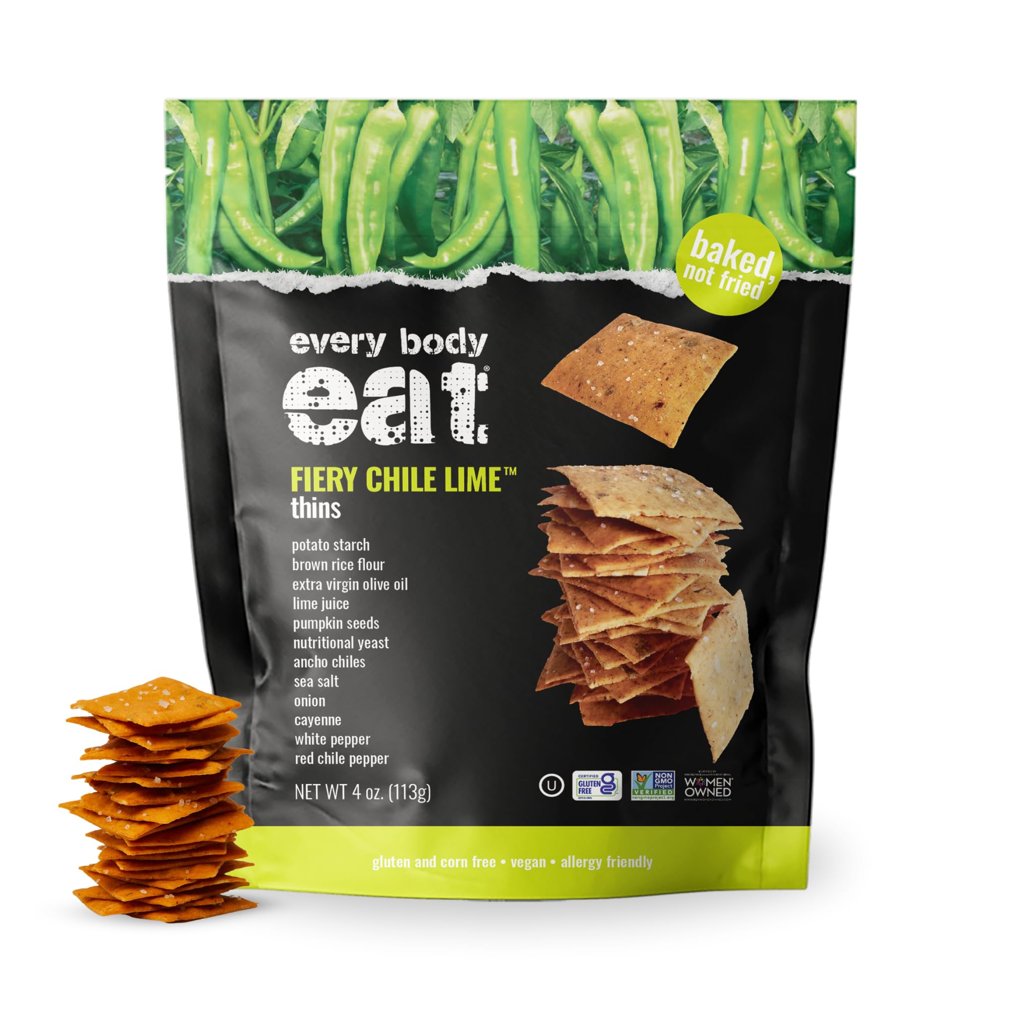 Every Body Eat Thins Fiery Chile Lime Classic Deli Crackers
