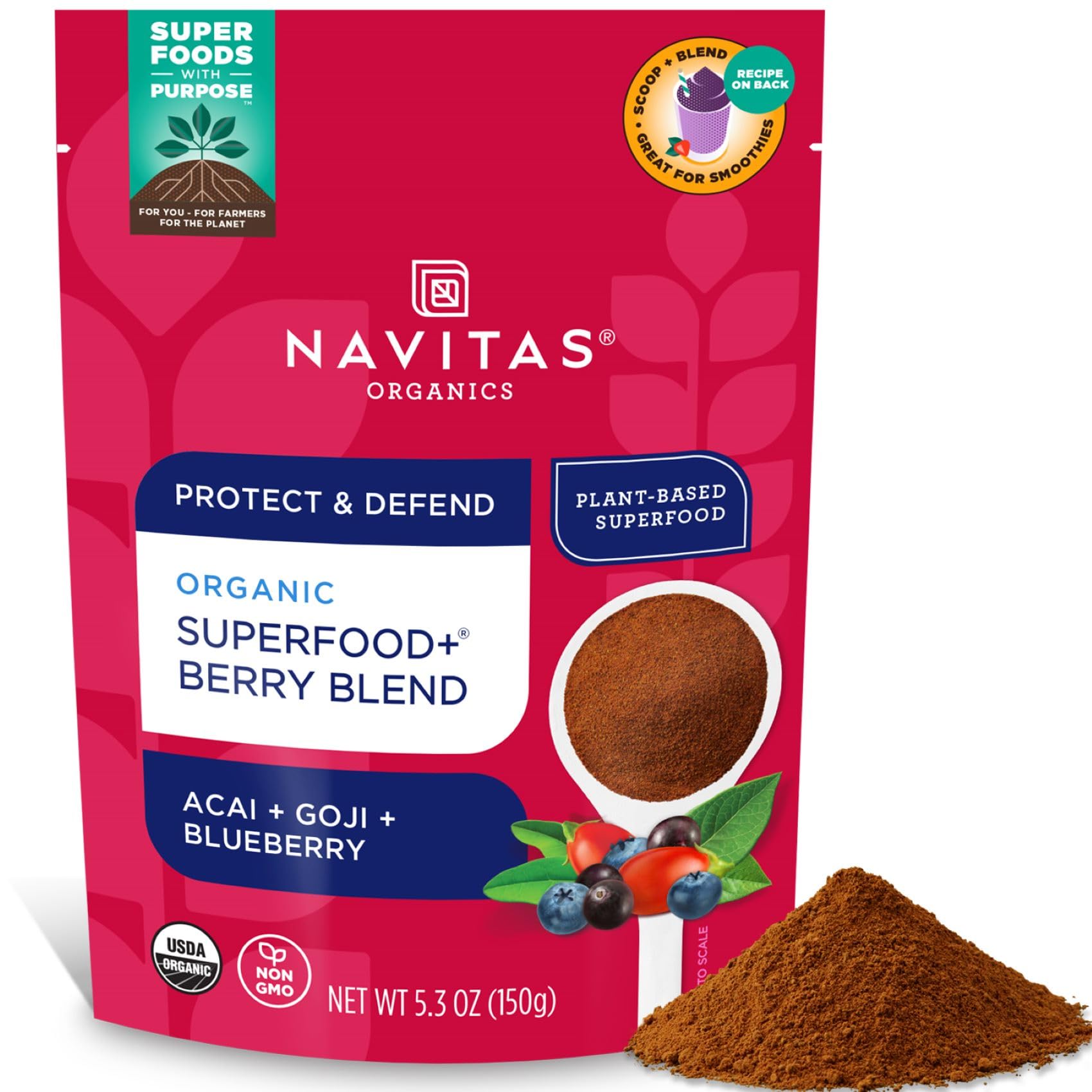 NAVITAS (Pack Of 4) Navitas Superfood Berry Blend 5.3 Oz