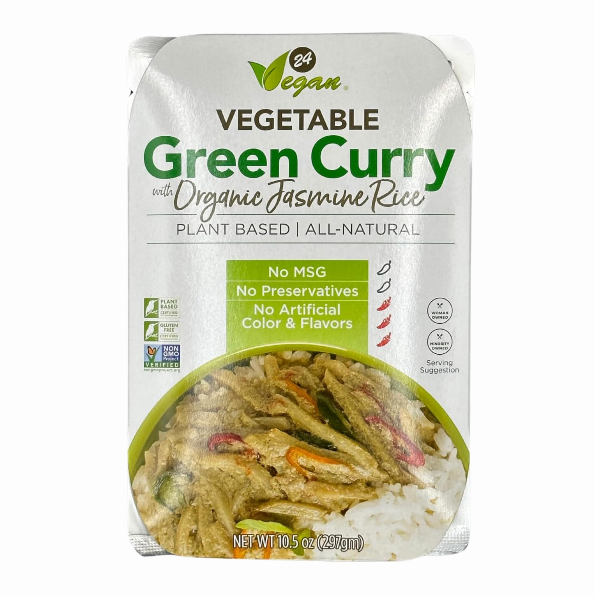 24Vegan Vegan Curry Green Vegetable Jasmine Rice Entree Prepared Dis