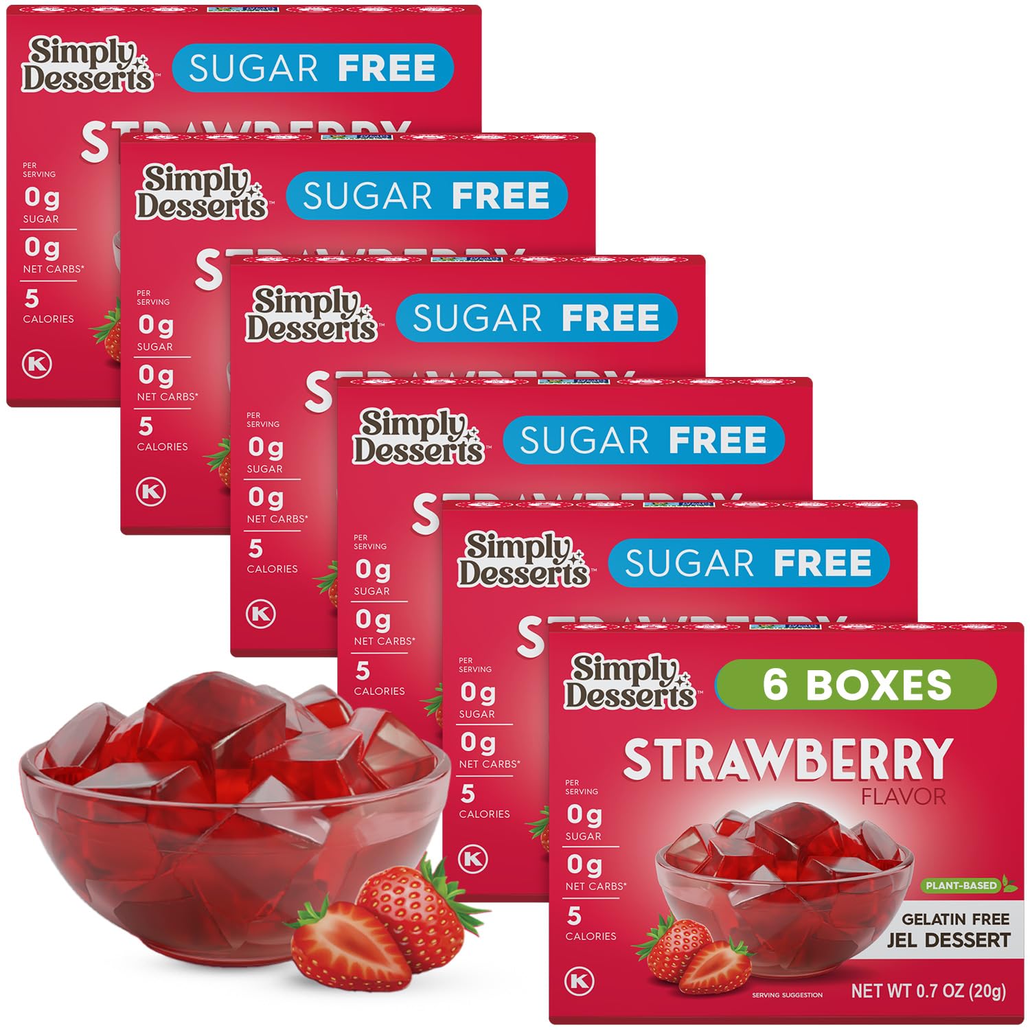 SIMPLY DESSERTS (Pack Of 12) Simply Desserts Jel Dessert Strawberry 0.7 Oz