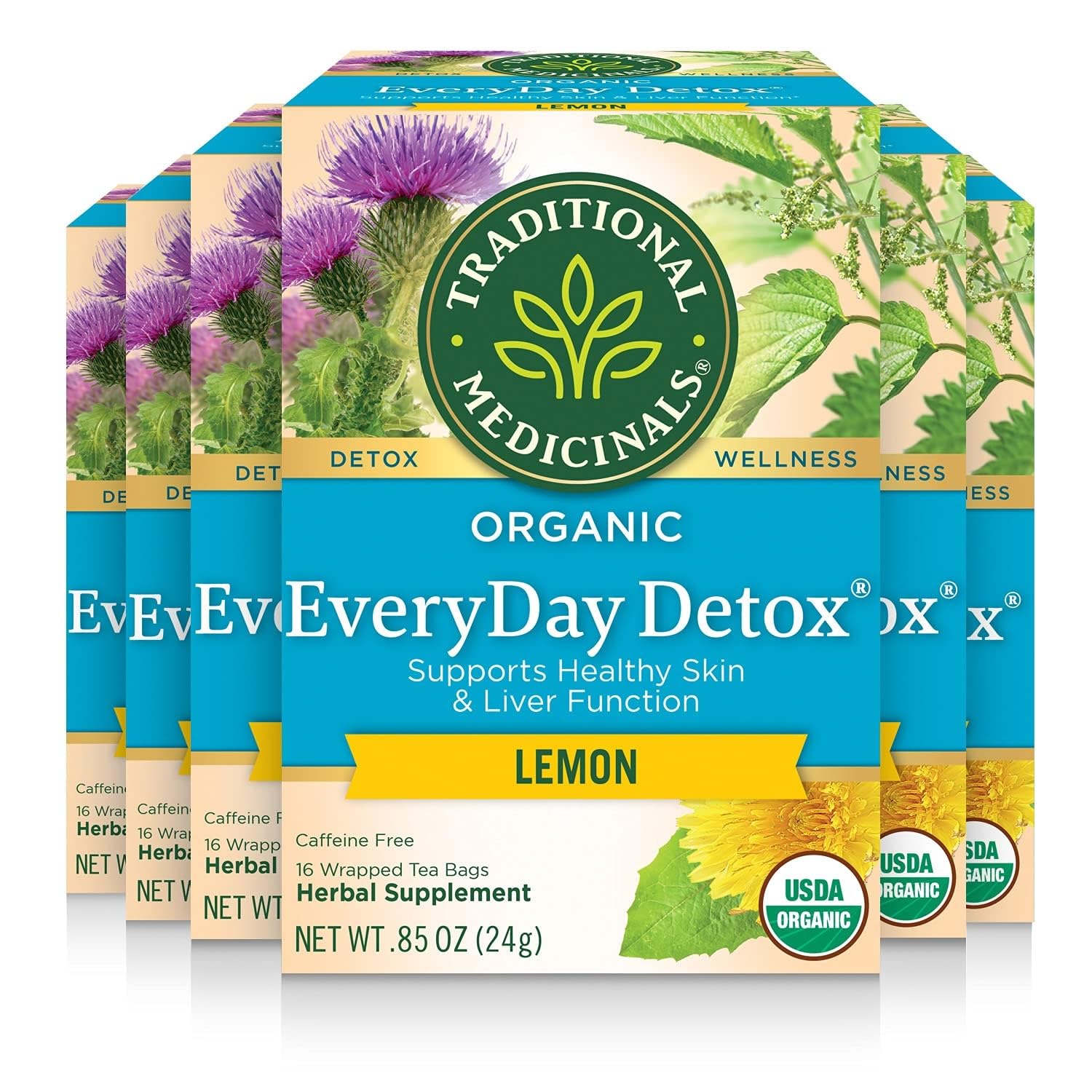 Traditional Medicinals Tea Everyday Detox Lemongrass Medicina 16 bag