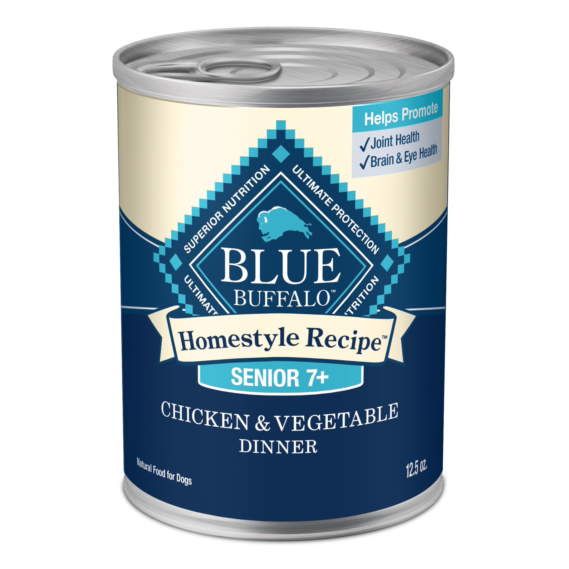 Blue Buffalo Homestyle Recipe Senior Dog Food, Chicken Dinner with Garden Vegetables