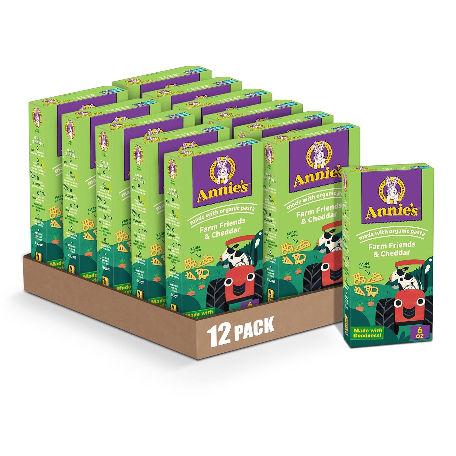 Annie's Homegrow Annie's Farm Friends and Cheddar, Made with Real Cheese and Organic Pasta