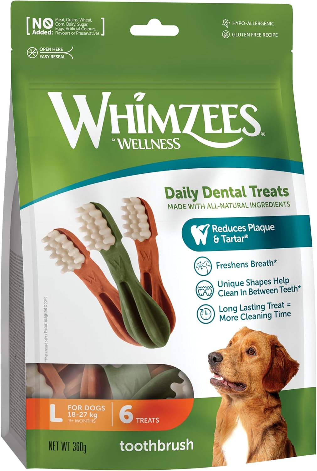 Whimzees Treat Dog Dental Brushzee