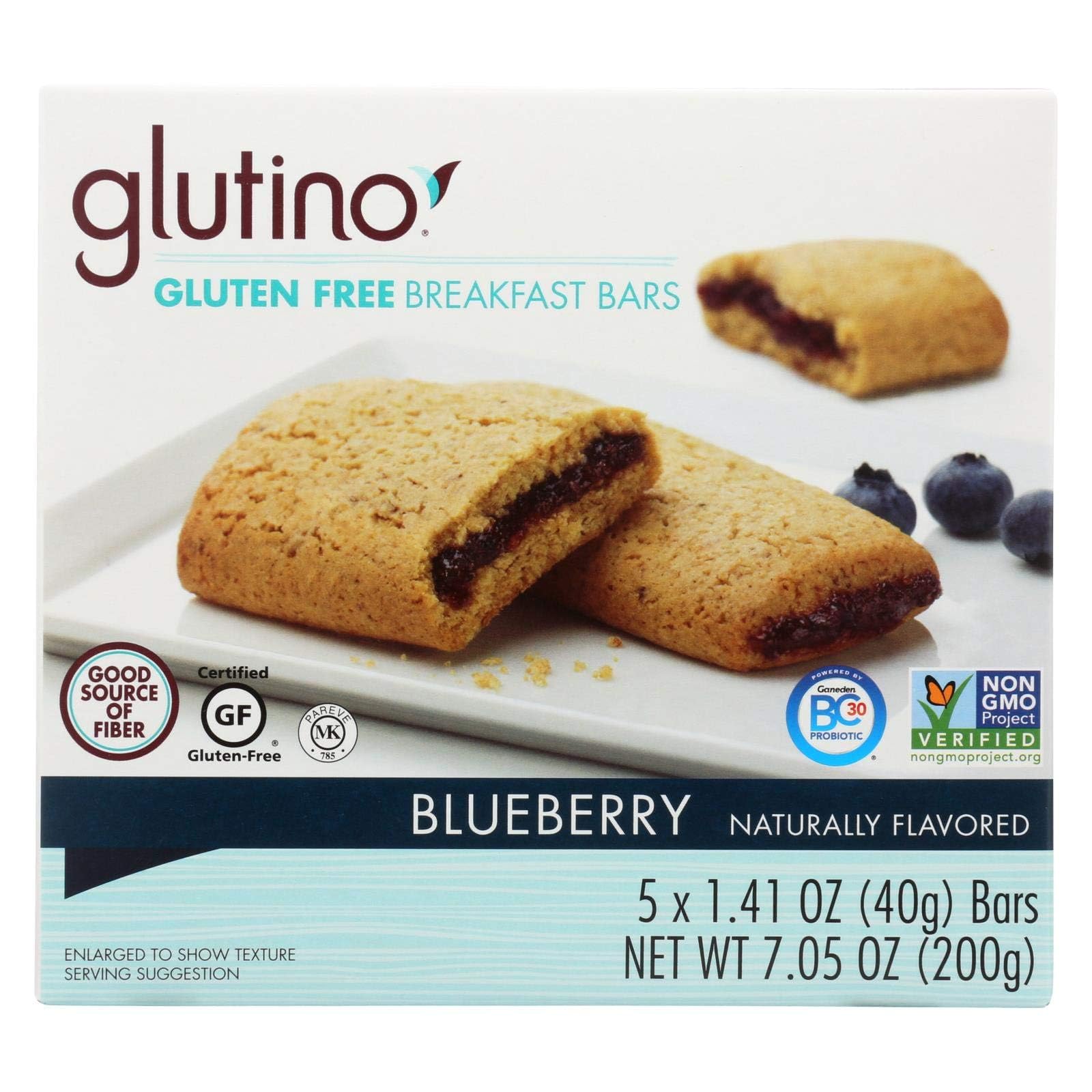 Glutino Oven Baked Blueberry Acai Cookie Bar