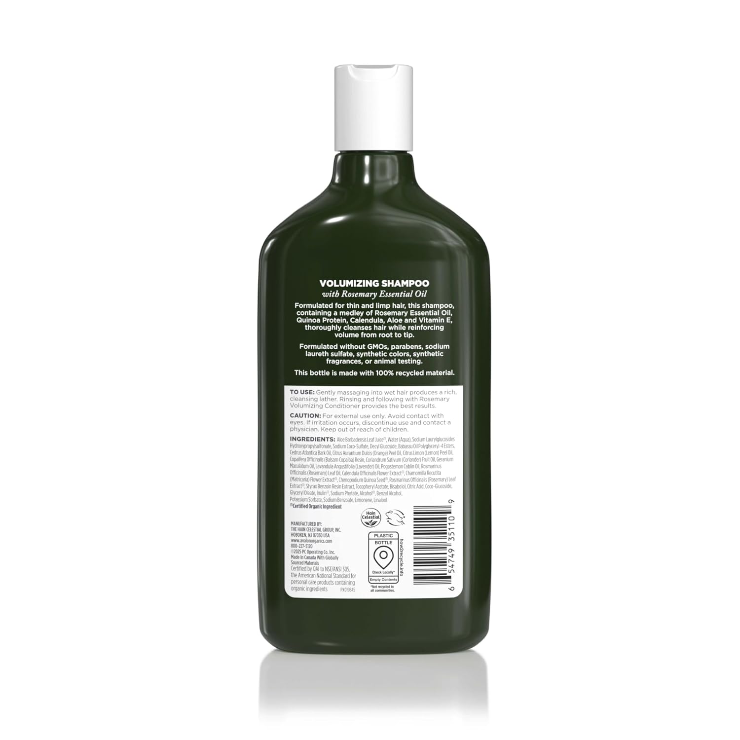 AVALON ORGANICS (Pack of 7) Avalon Organics Volumizing Rosemary Shampoo 11 Fl Oz