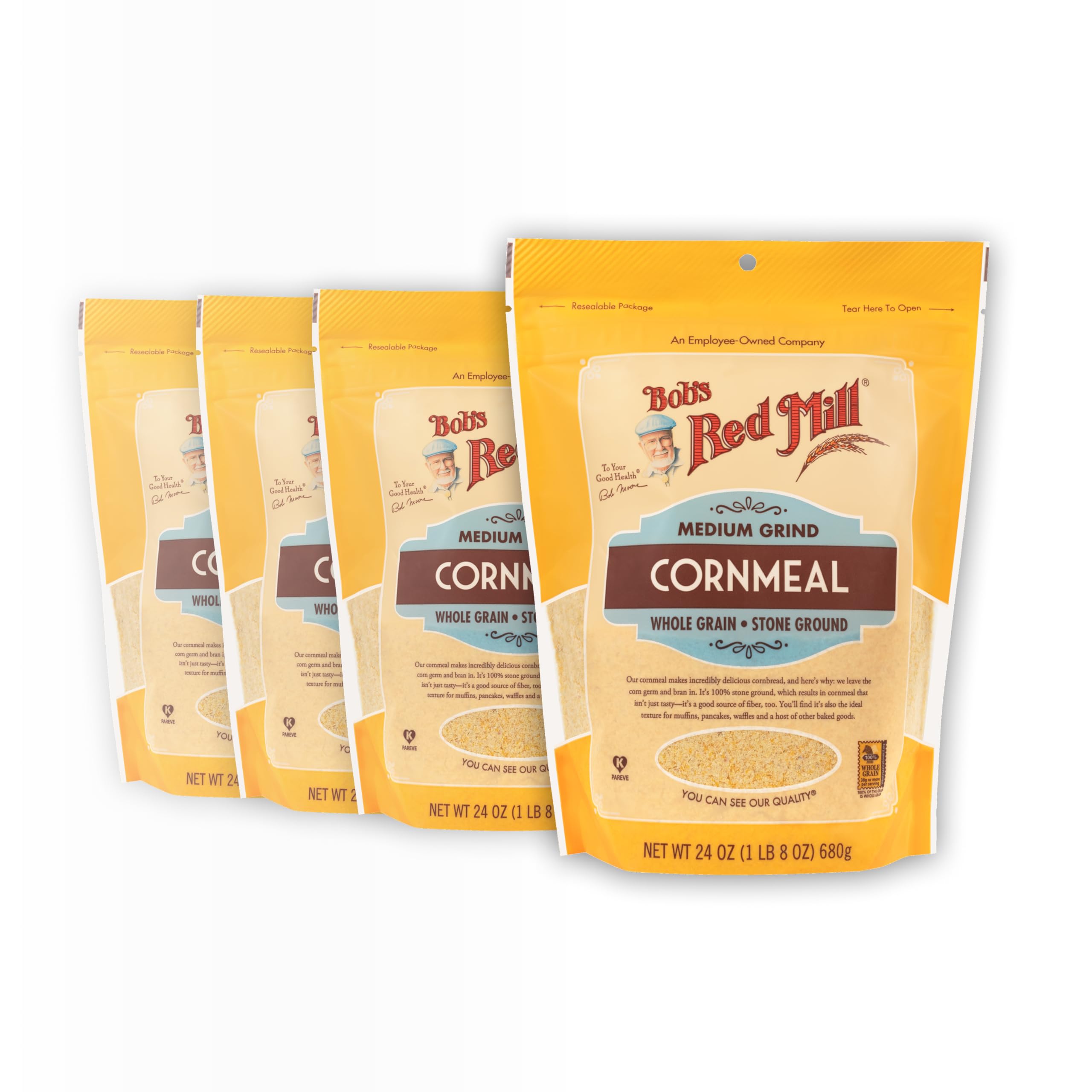 BOBS RED MILL (Pack of 16) Bob's Red Mill Medium Grind Cornmeal Baking Ingredient 24 Oz