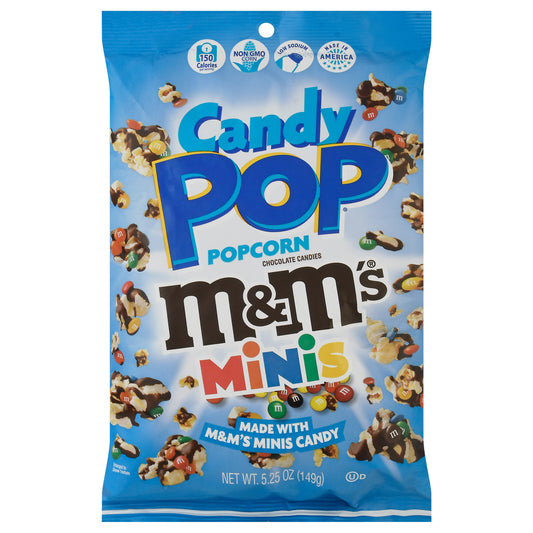 Cookie Pop Popcorn M & M Minis 5.25 oz (Pack Of 12)