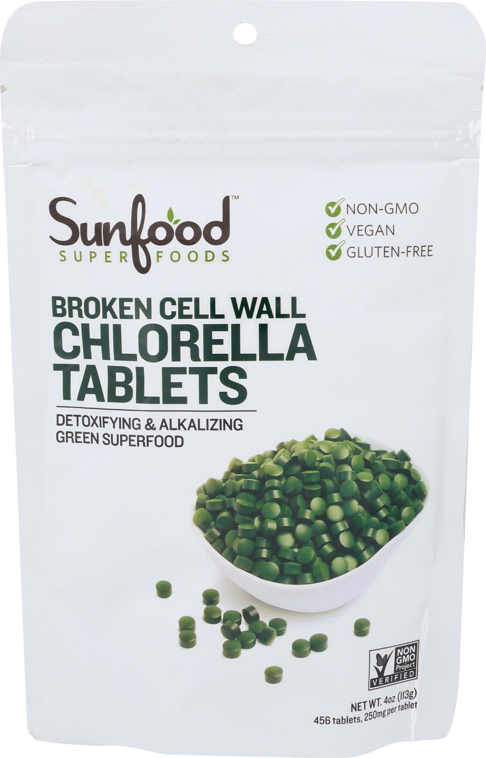 SUNFOOD SUPERFO (Pack of 3) Sunfood Superfoods Chlorella Tablets Nutritional Green Superfoo 4 Oz