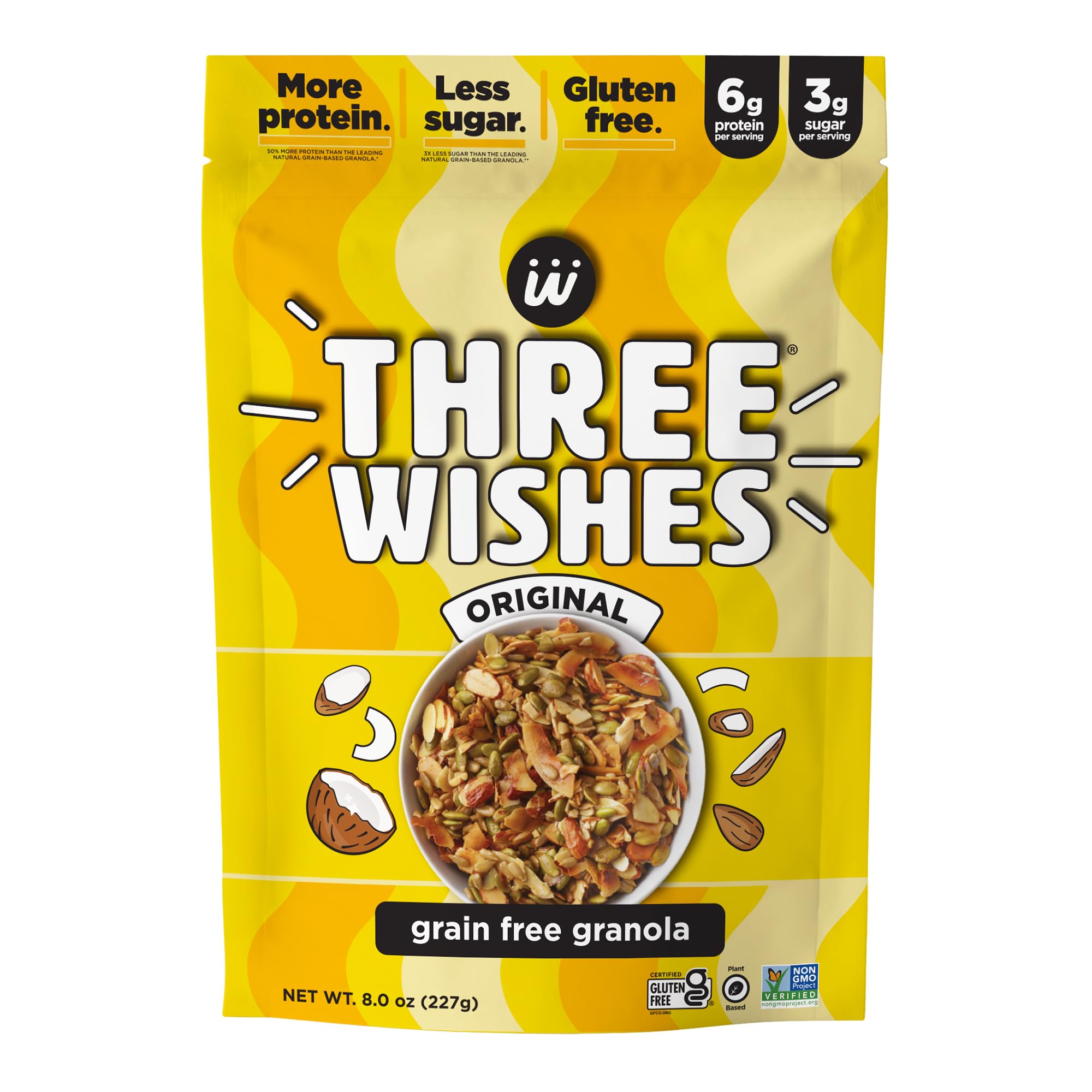 Three Wishes Original Granola Crunchy Oat Granola Cereal