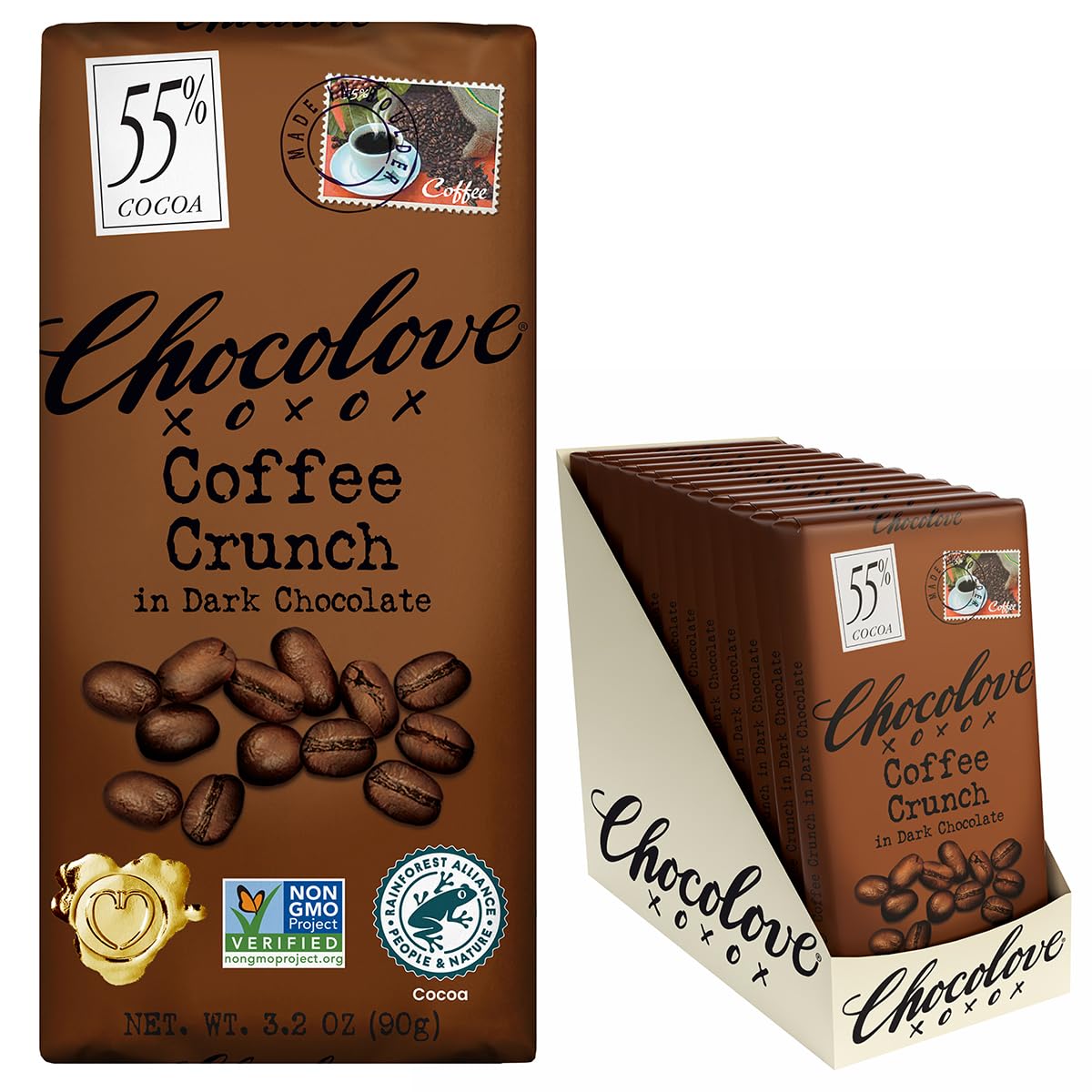 Chocolove Dark Chocolate Bar with Coffee Crunch