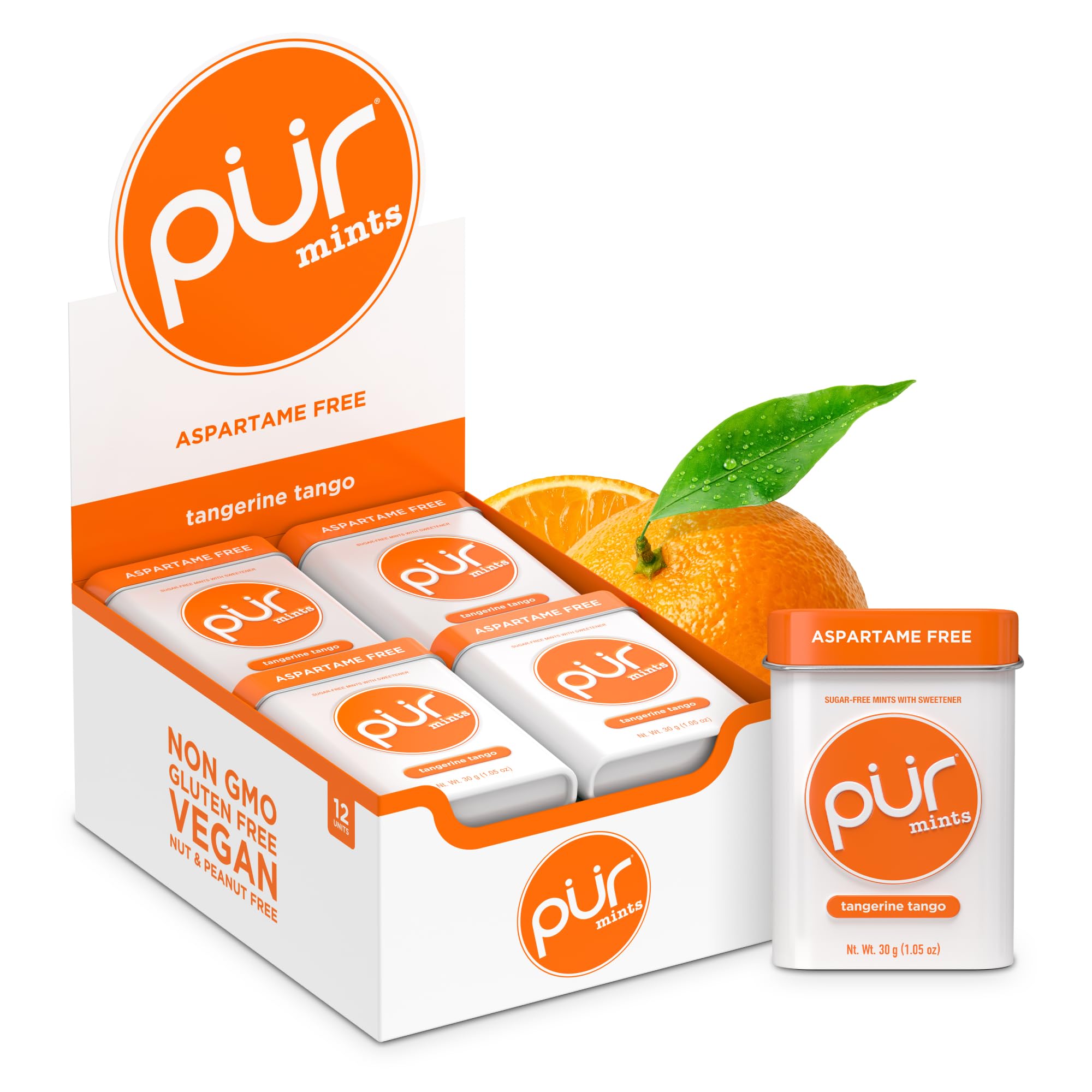 Pur Mint Tangerine Tango Tin Natural Gum & Mint