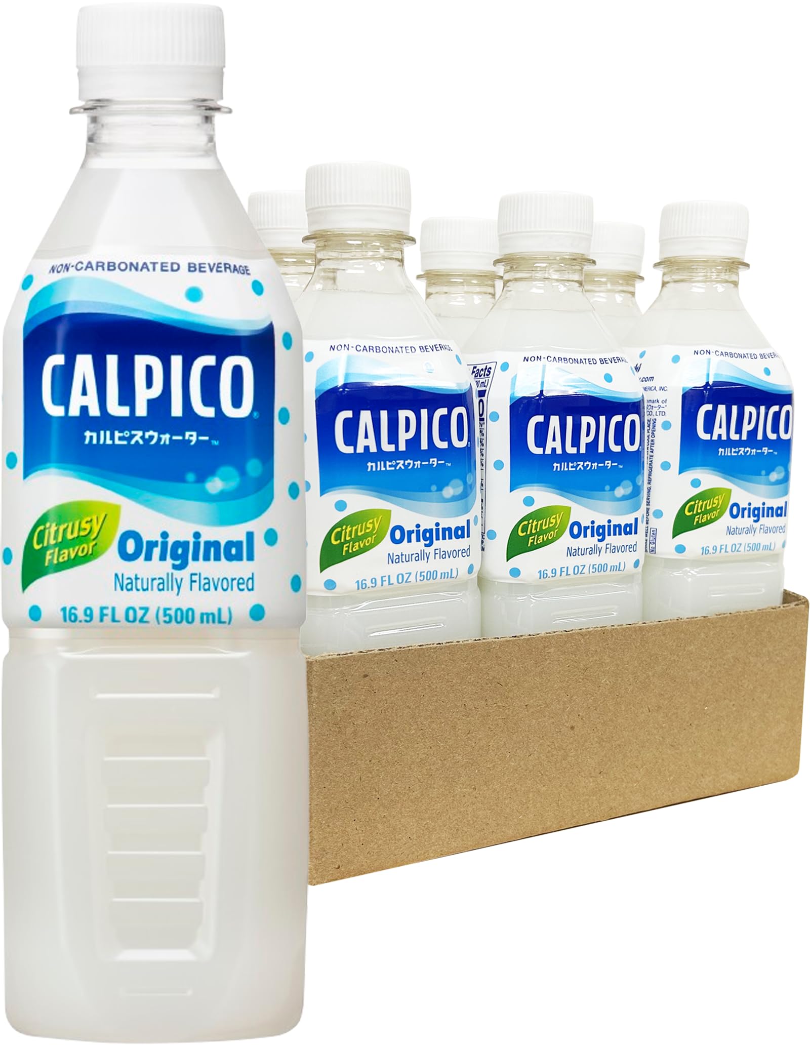 CALPICO (Pack of 12) Calpico Water OG Original Japanese Beverage Juice 16.9 Fl Oz