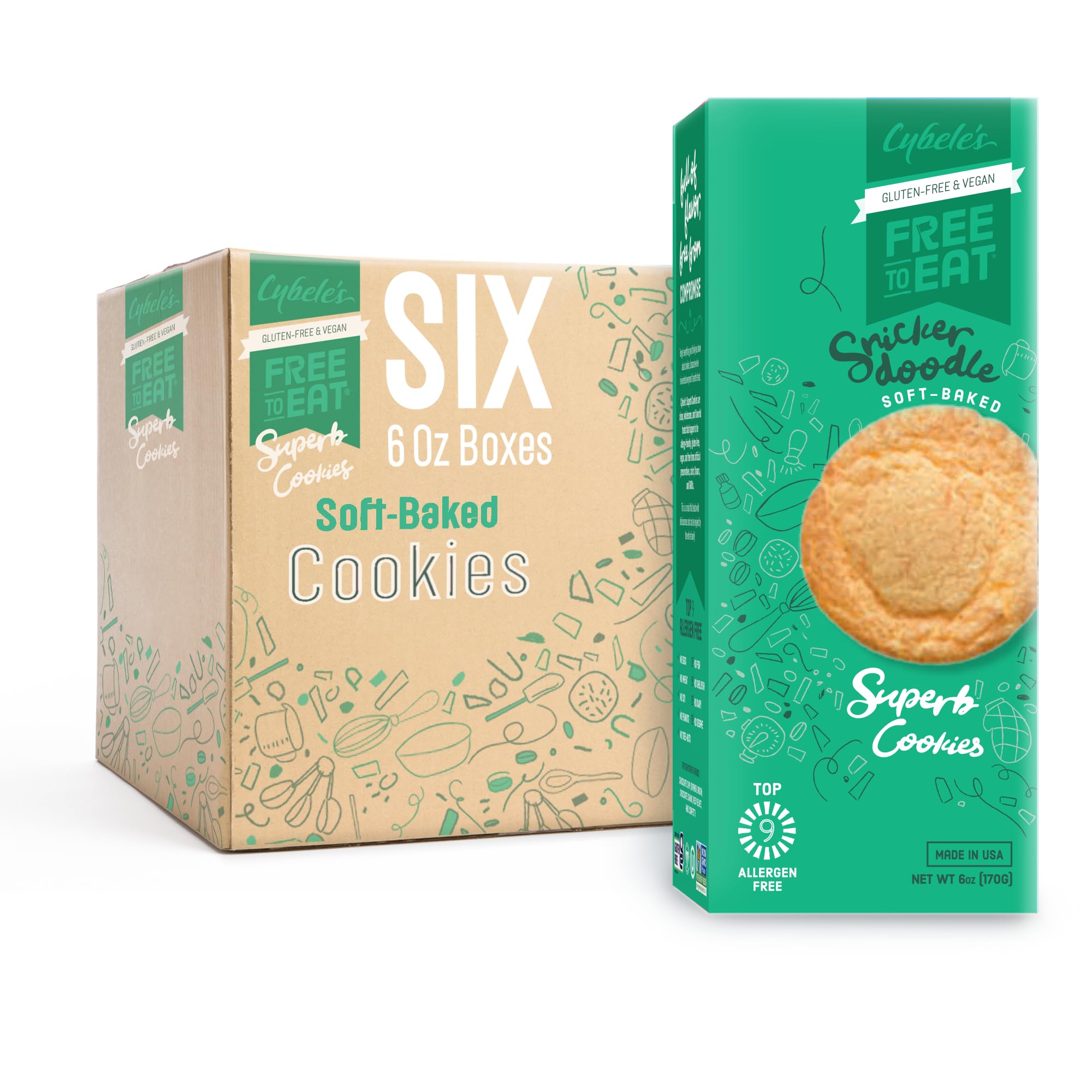 Cybele's Free to Eat Snickerdoodle Cookies Classic Hard & Soft