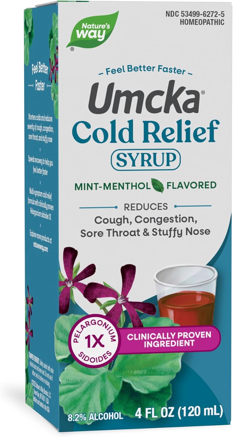 NATURES WAY (Pack Of 3) Natures Way Umcka Mint-Menthol Flavored Syrup 4 Oz