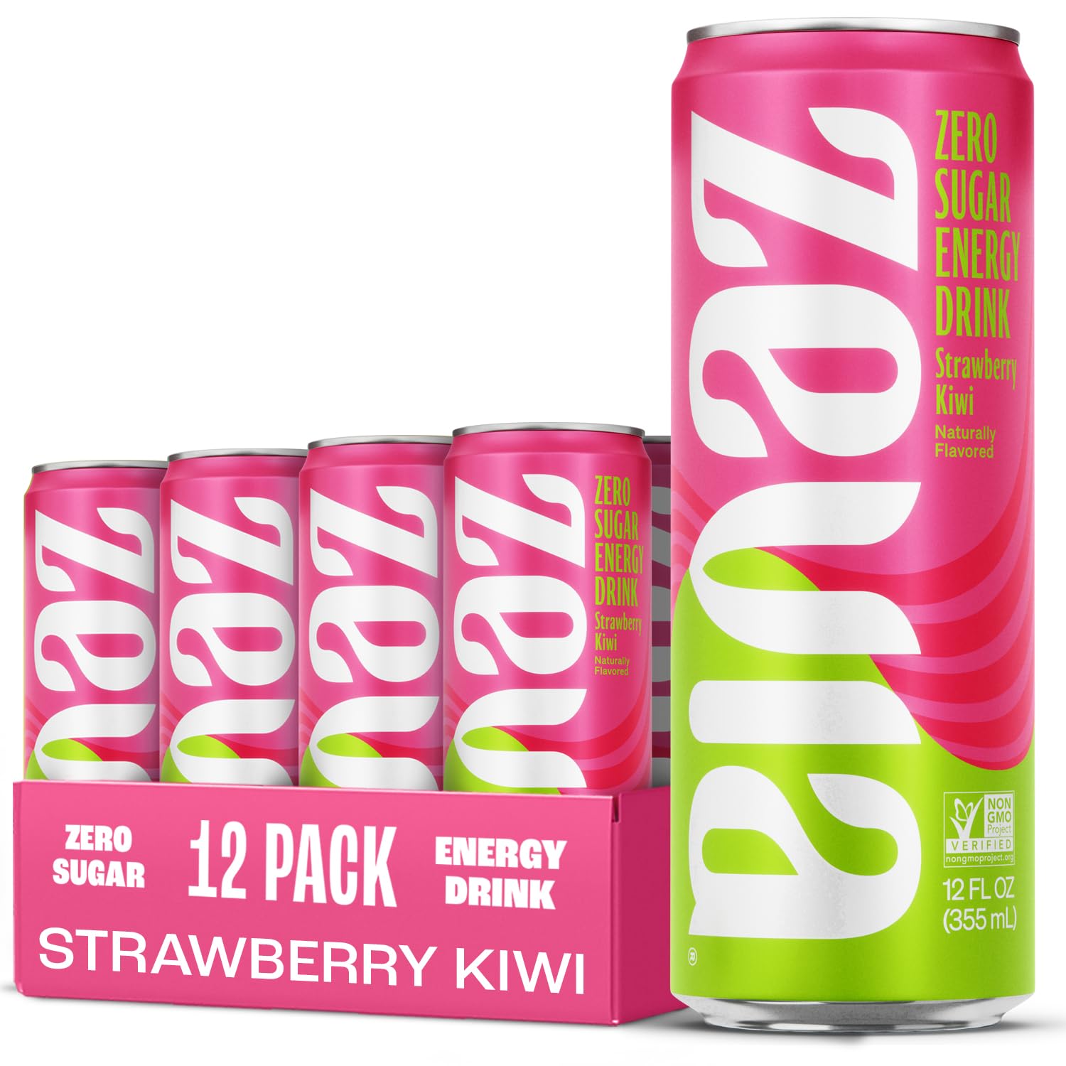 Zevia Energy Strawberry Kiwi Beverage
