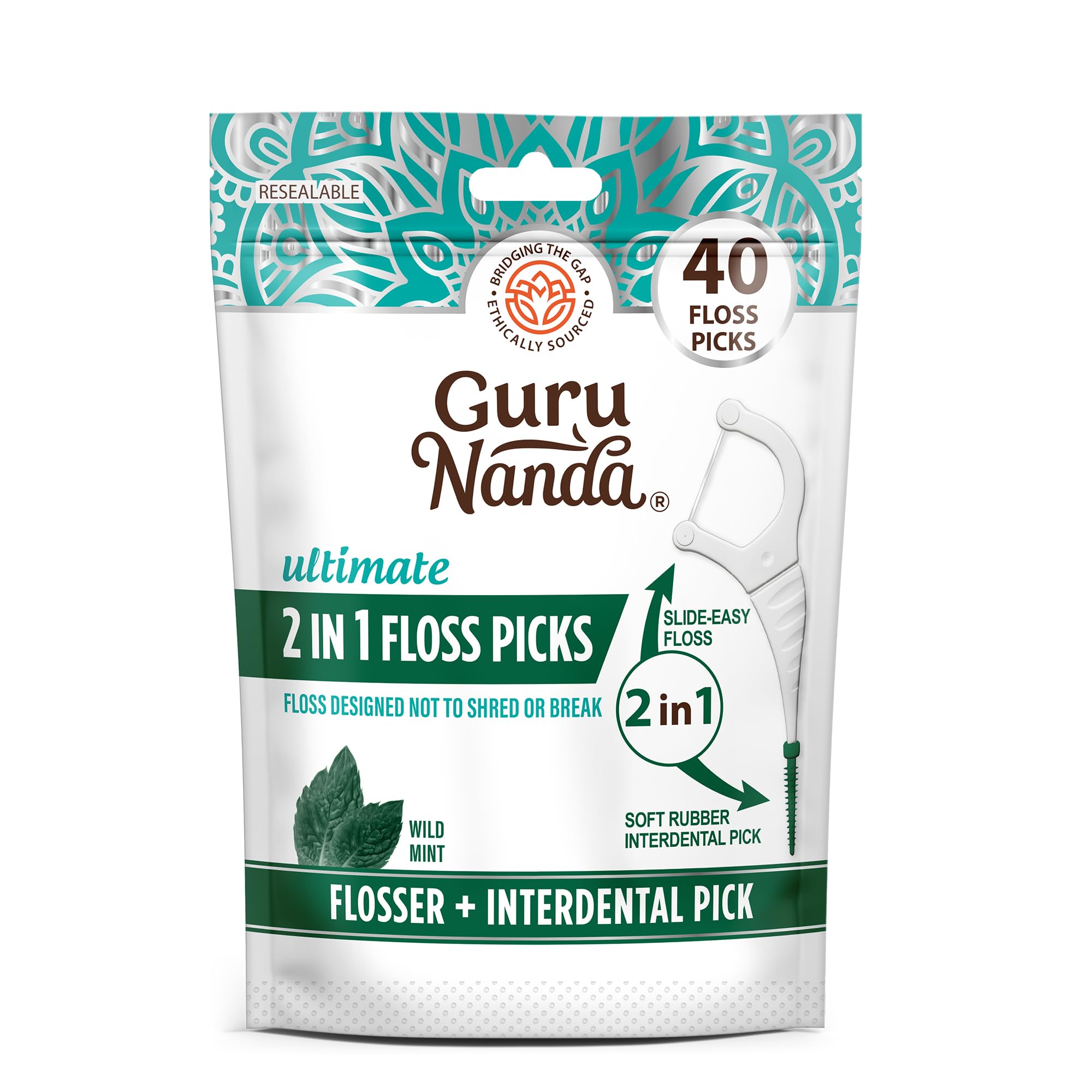Gurunanda Floss Picks Dental