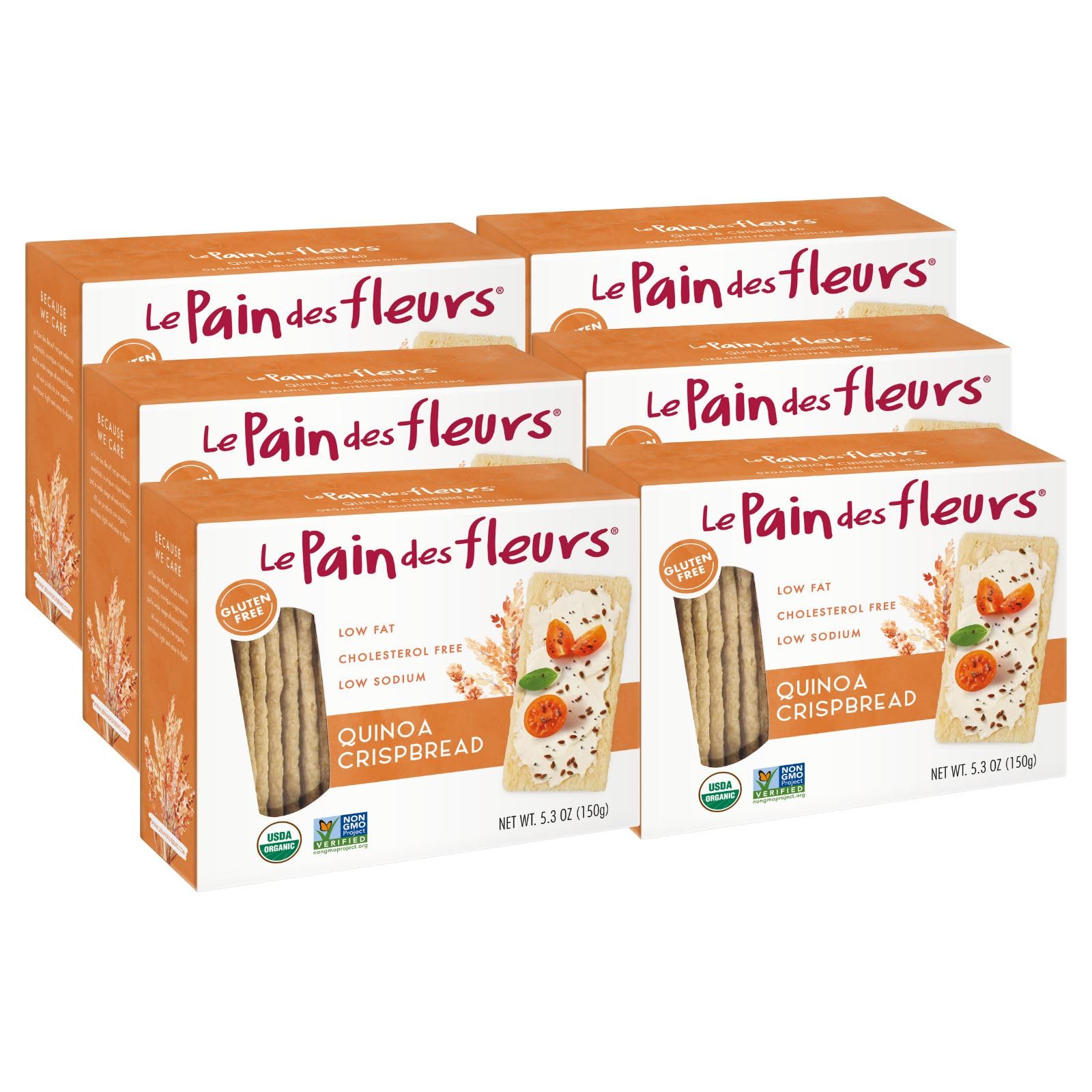Le Pain Des Fleurs Quinoa Crispbread Crackers Natural