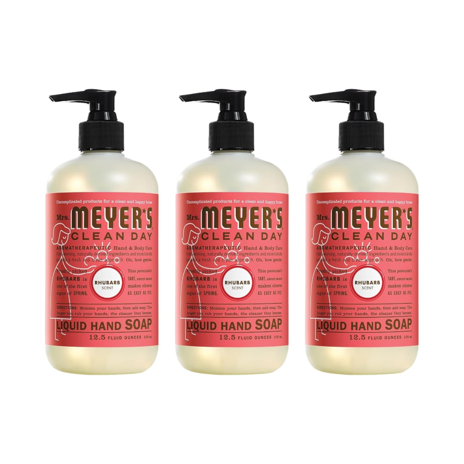 MRS MEYERS CLEA (Pack of 12) Mrs. Meyer’s Clean Day Liquid Hand Soap Rhubarb Scent 12.5 Oz