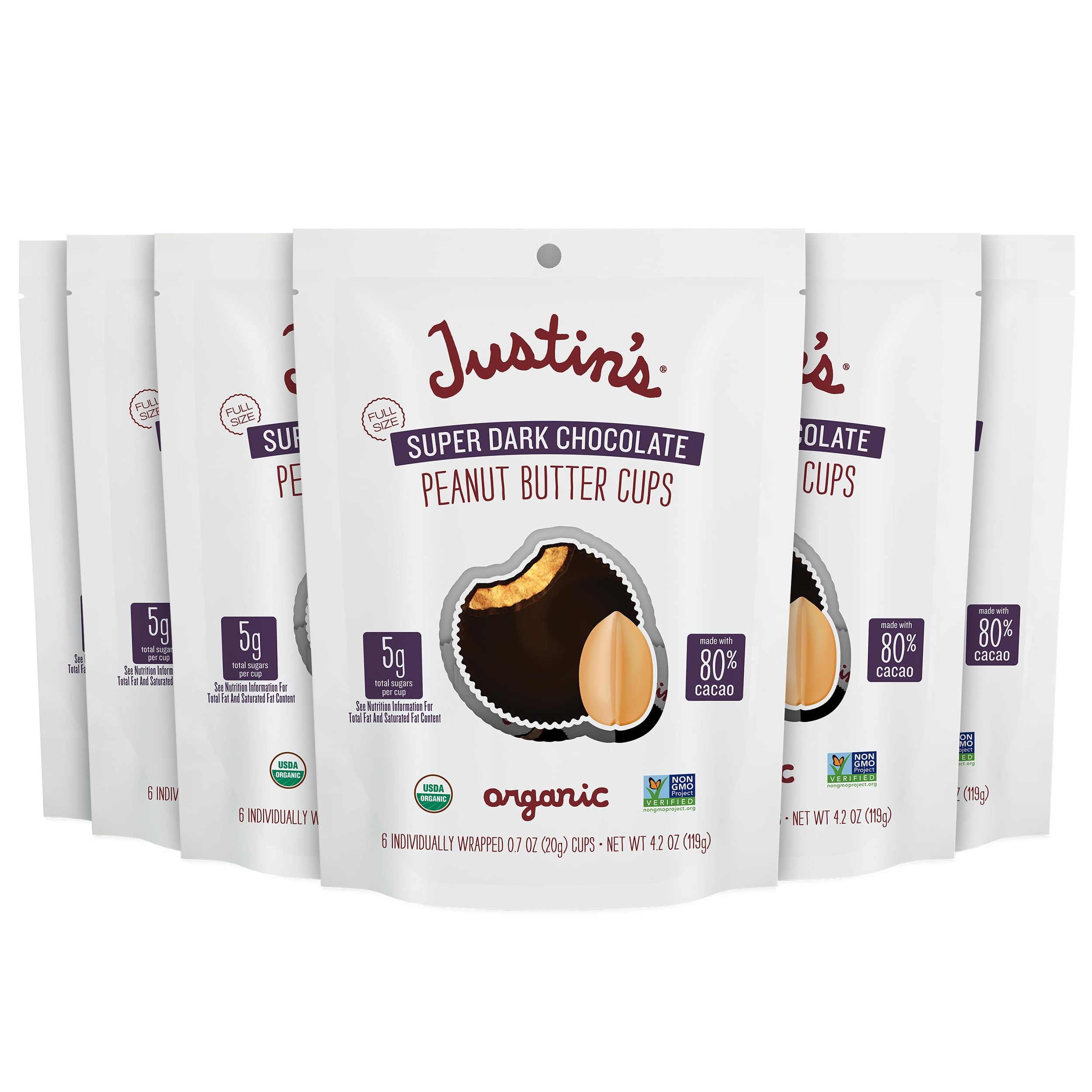 Justin's Cups Super Dark Chocolate Peanut Butter
