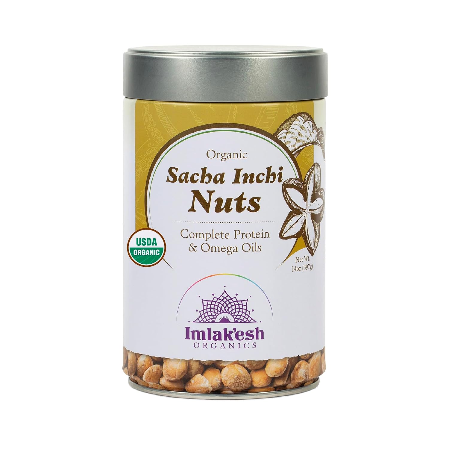 IMLAKESH ORGANI (Pack of 3) Imlakesh Organics Sacha Inchi Wild Harvest 14 Oz
