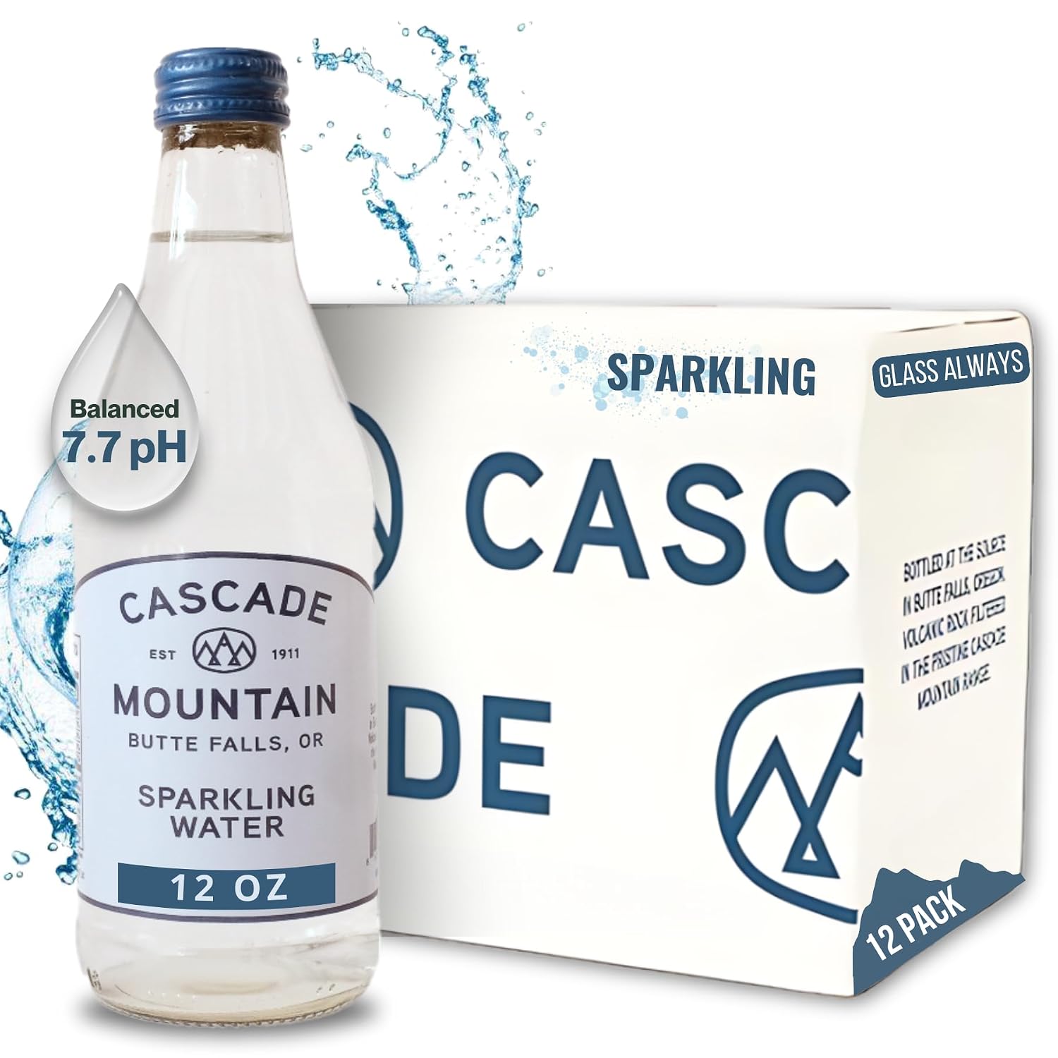 CASCADE MOUNTAI (Pack of 24) Cascade Mountain Water Sparkling Water Unflavored Single S 12 Fl Oz