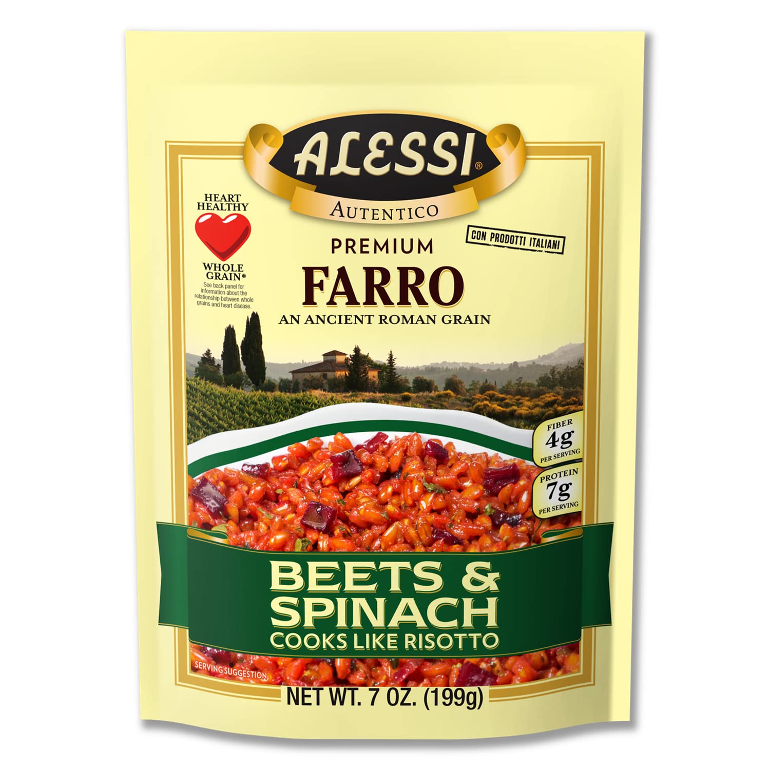 ALESSI (Pack of 18) Alessi Farro with Beets Italian Entree Prepared Dish 7 Oz