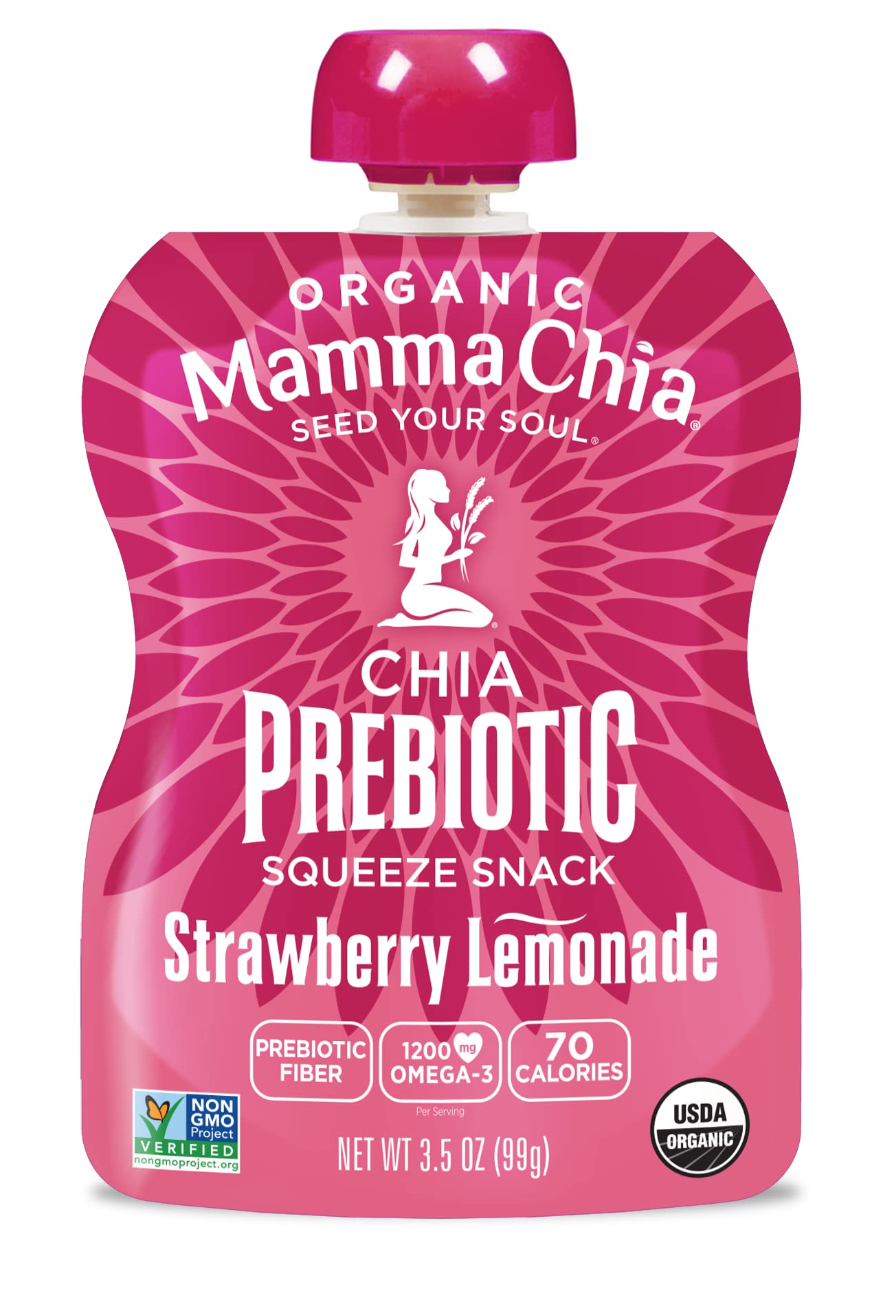 Mammachia Mamma Chia Prebiotic Chia Squeeze Strawberry Lemonade