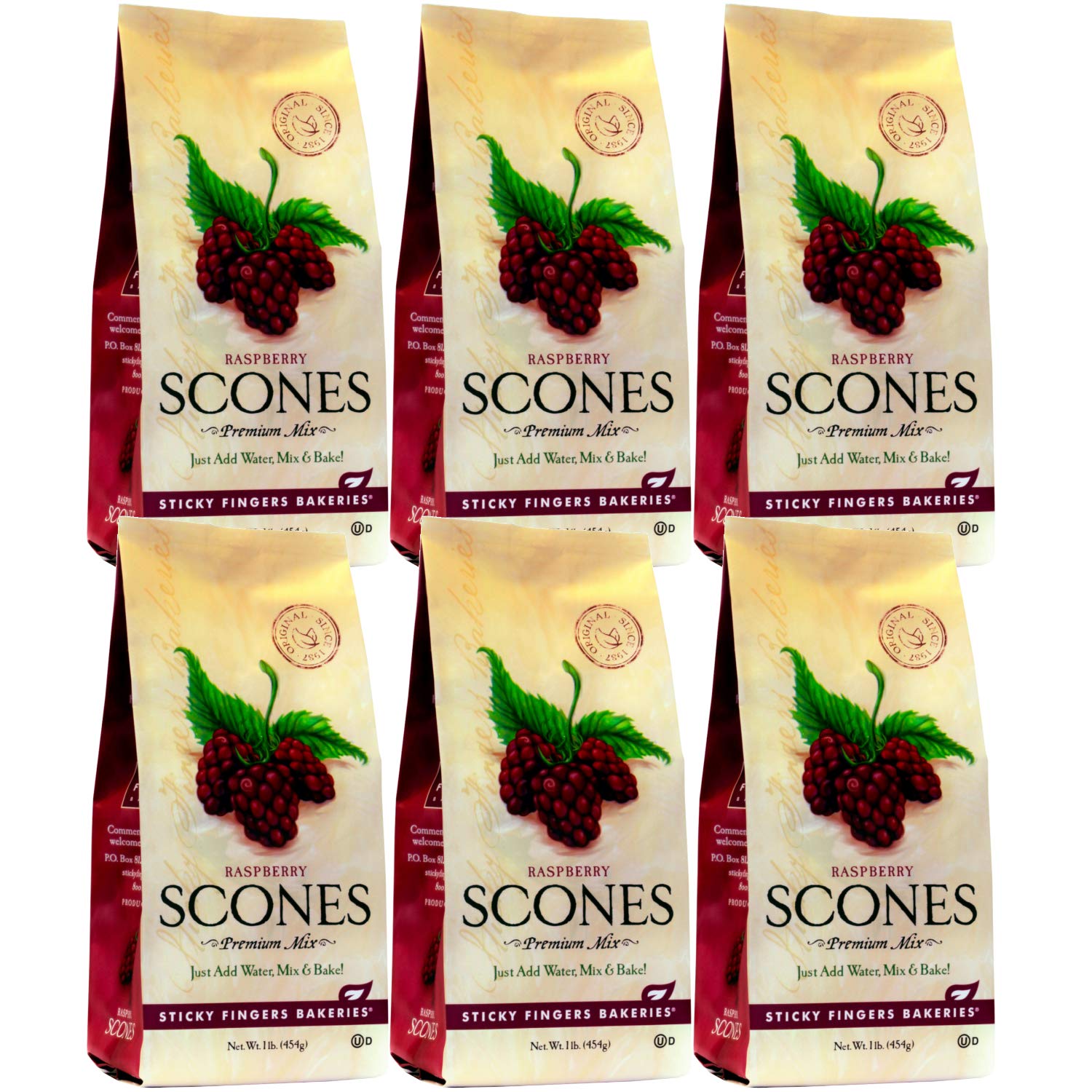 Sticky Fingers Mix Scone Raspberry Baking Mix