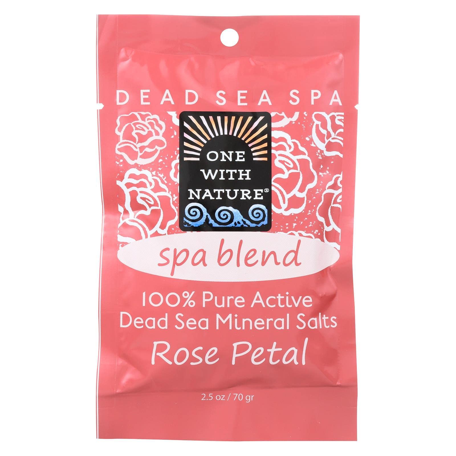 ONE WITH NATURE (Pack Of 24) One With Nature Bath Salt Spa Rose Petal 2.5 Oz