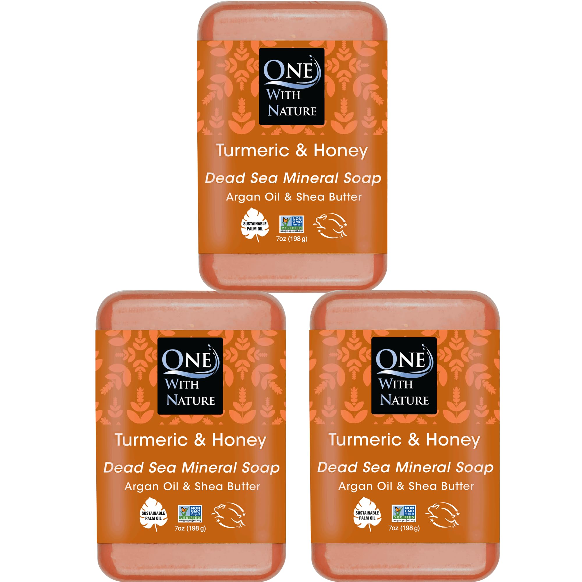 ONE WITH NATURE (Pack Of 9) One With Nature Soap Bar Turmeric Honey 7 Oz