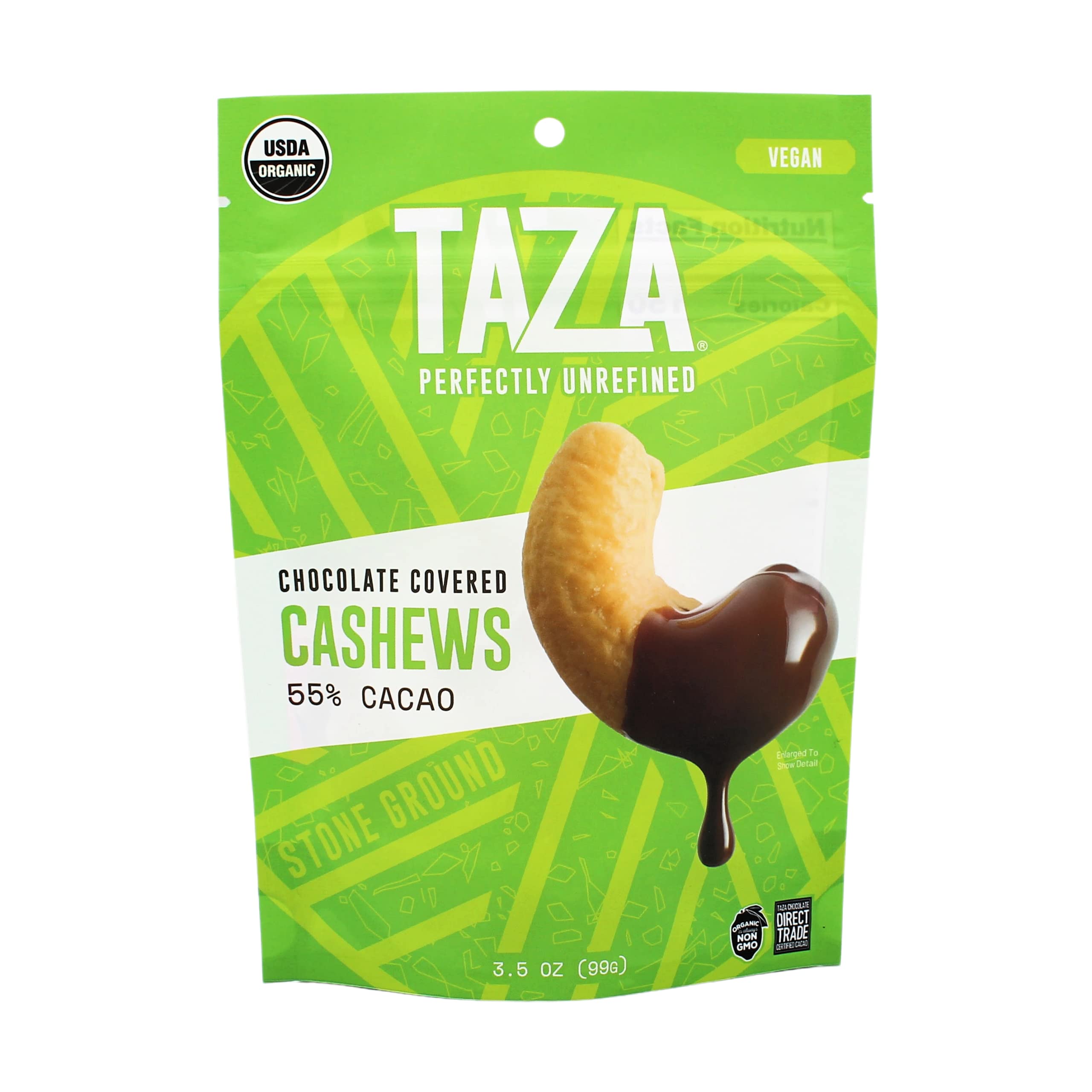Taza Chocolate Cashew Dark Chocolate Covered Organic Bagged