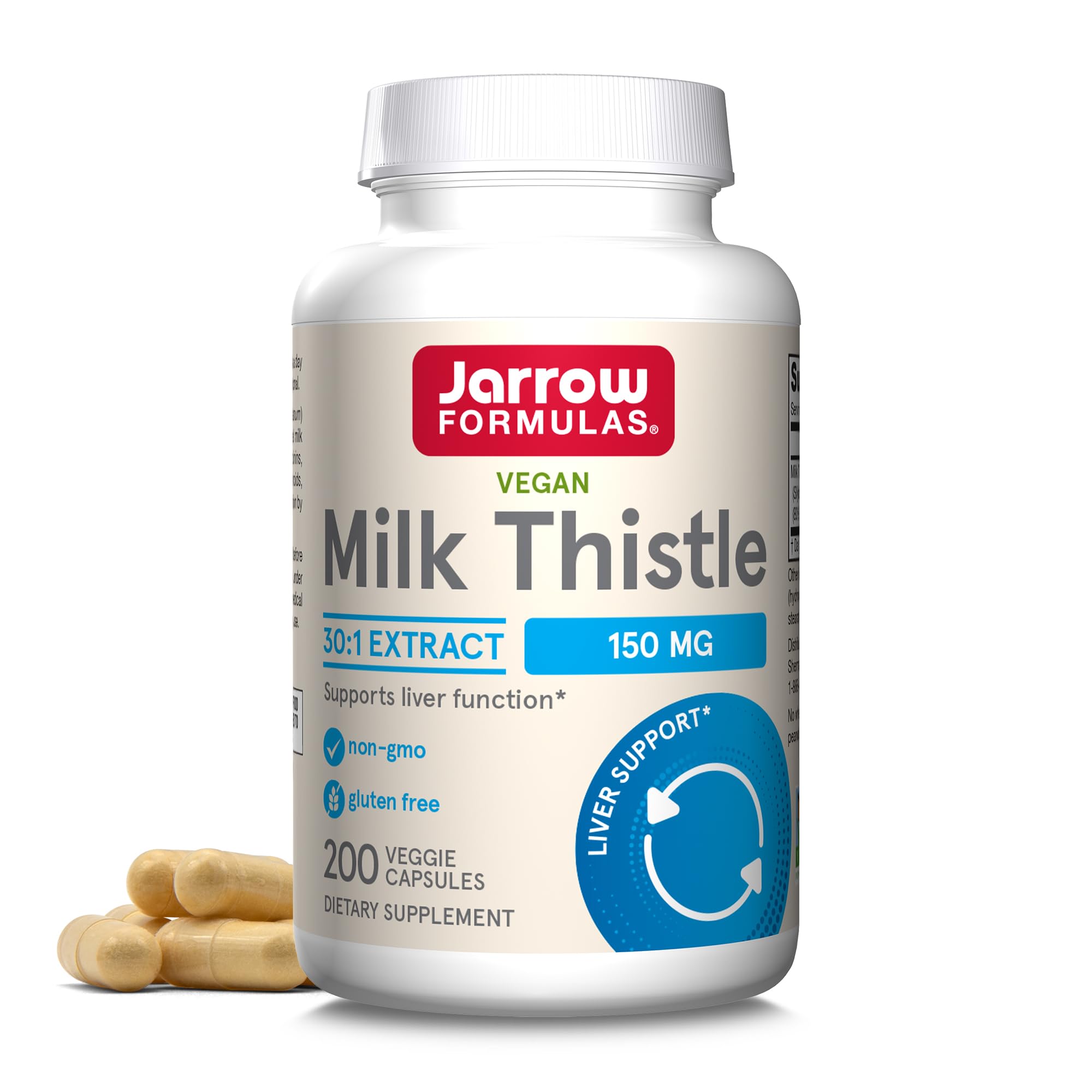 JARROW FORMULAS (Pack of 3) Jarrow Formulas Milk Thistle 150 Mg Vegetari 200 Vegetarian Capsules