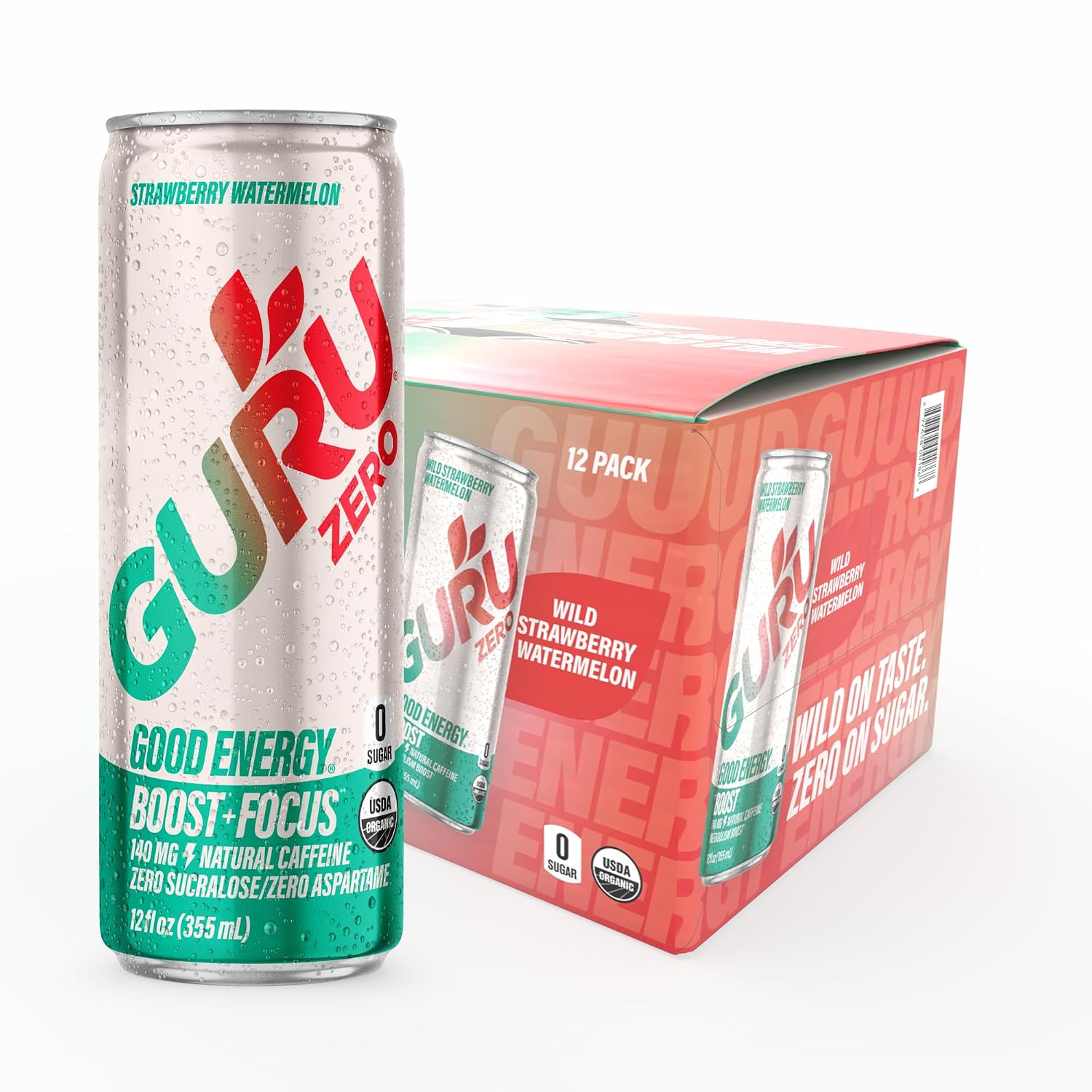 Guru Energy Drink Zero Sugar Strawberry Watermelon