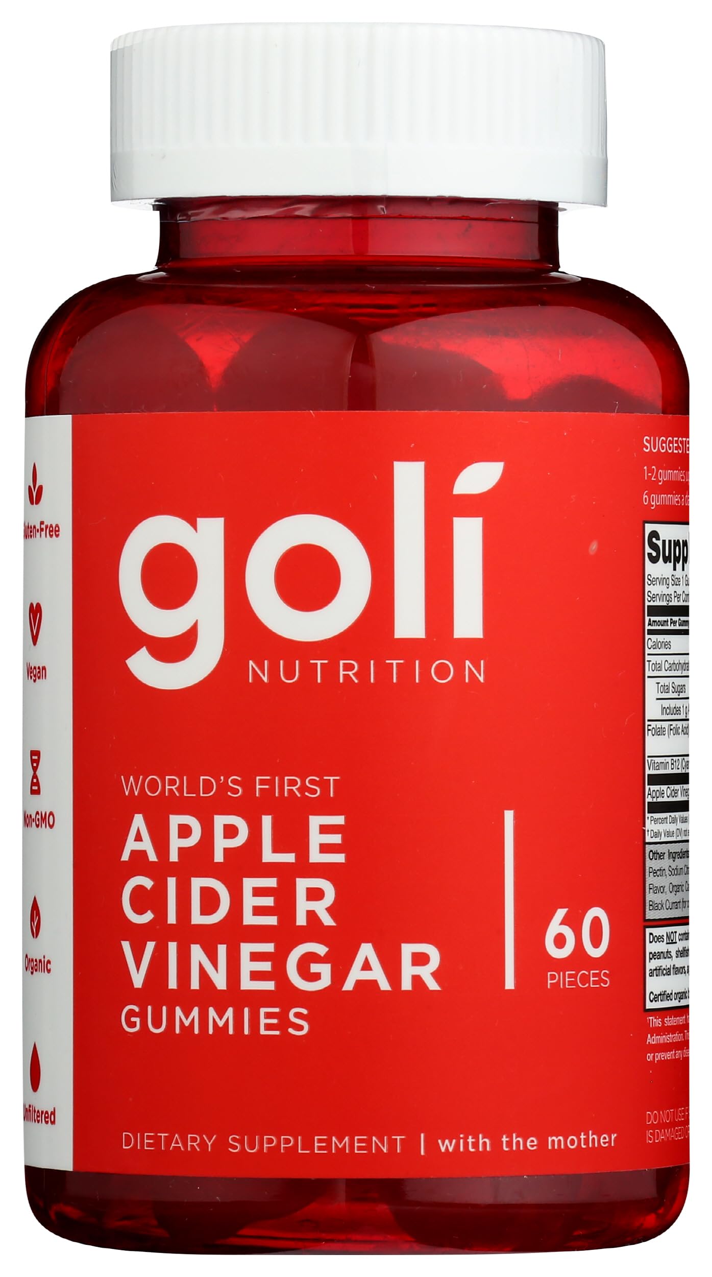 GOLI NUTRITION (Pack Of 4) Goli Nutrition Apple Cider Vinegar Gummy 60 Pieces