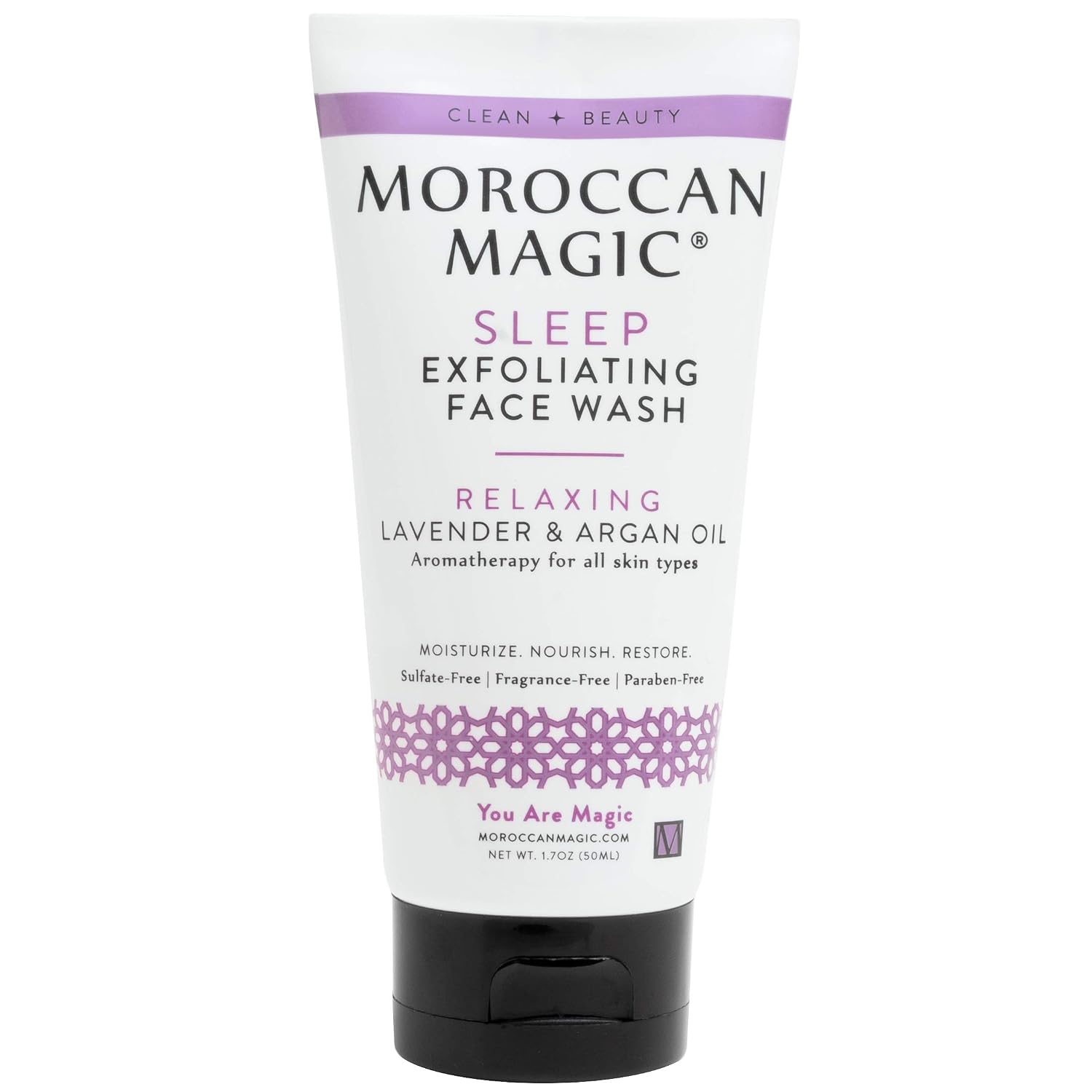 MOROCCAN MAGIC (Pack of 6) Moroccan Magic Wash Face Sleep Lavender Facial Cleanser 3.4 Oz