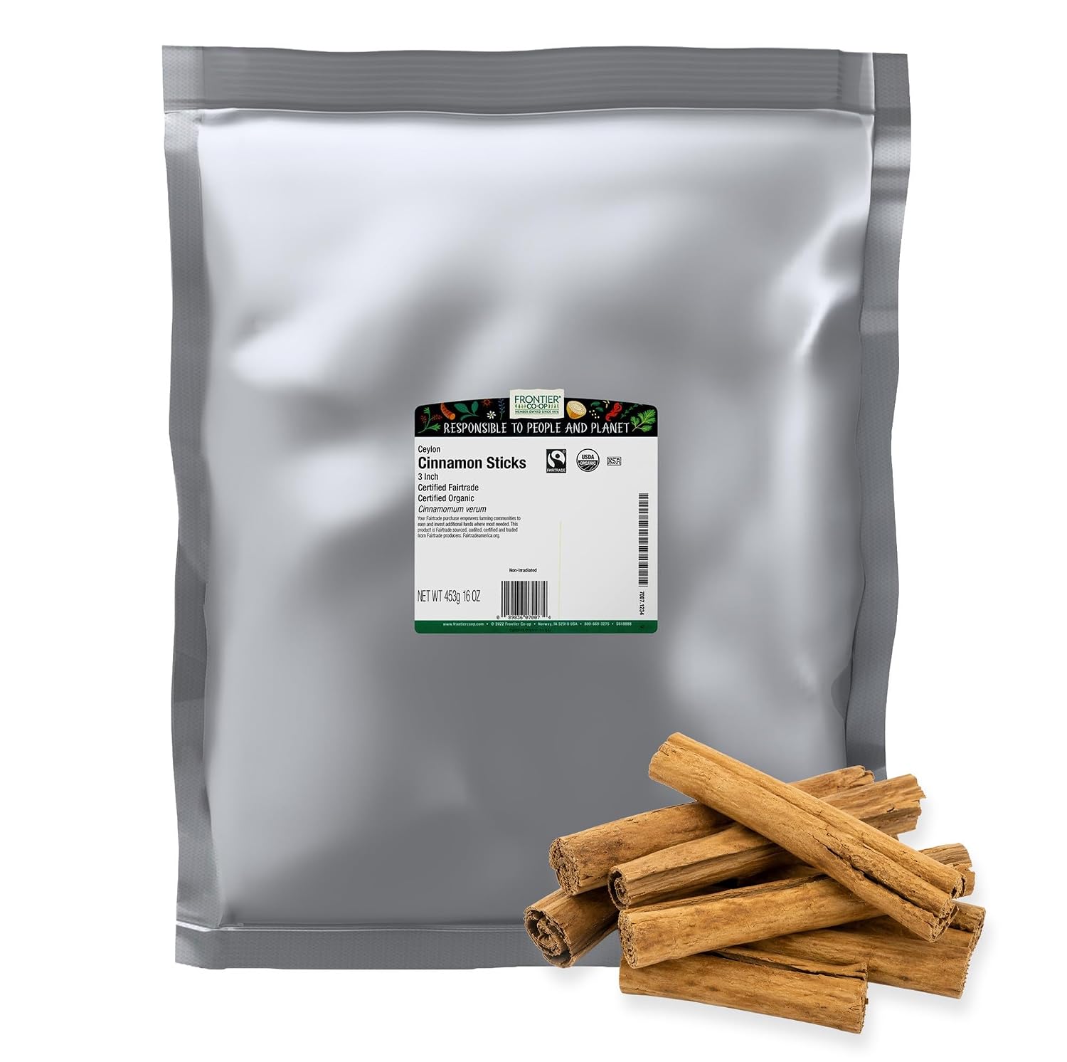FRONTIER BULK (Pack of 3) Frontier Bulk Organic Cinnamon Sticks 16 Oz