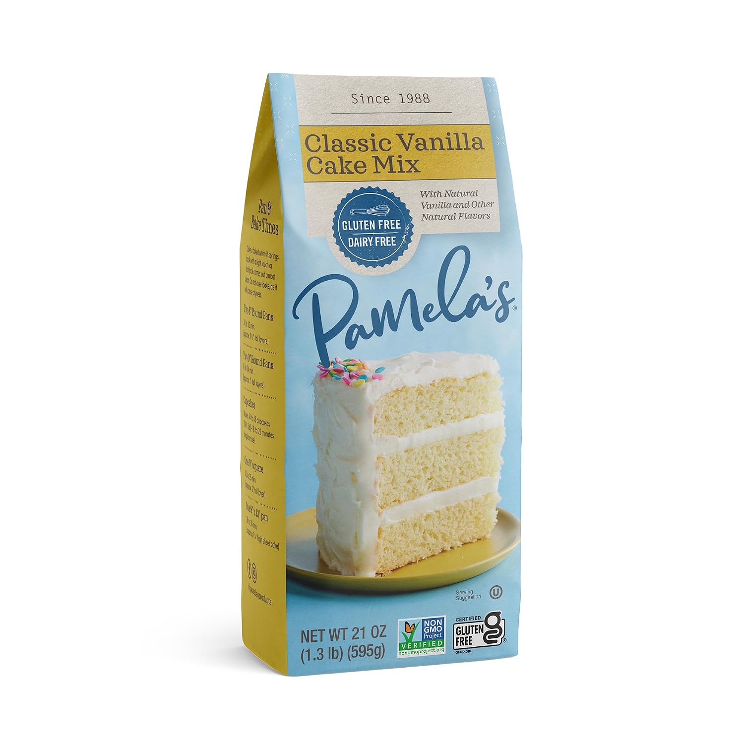PAMELAS (Pack of 9) Pamelas Classic Vanilla Cake Baking Mix 21 Oz